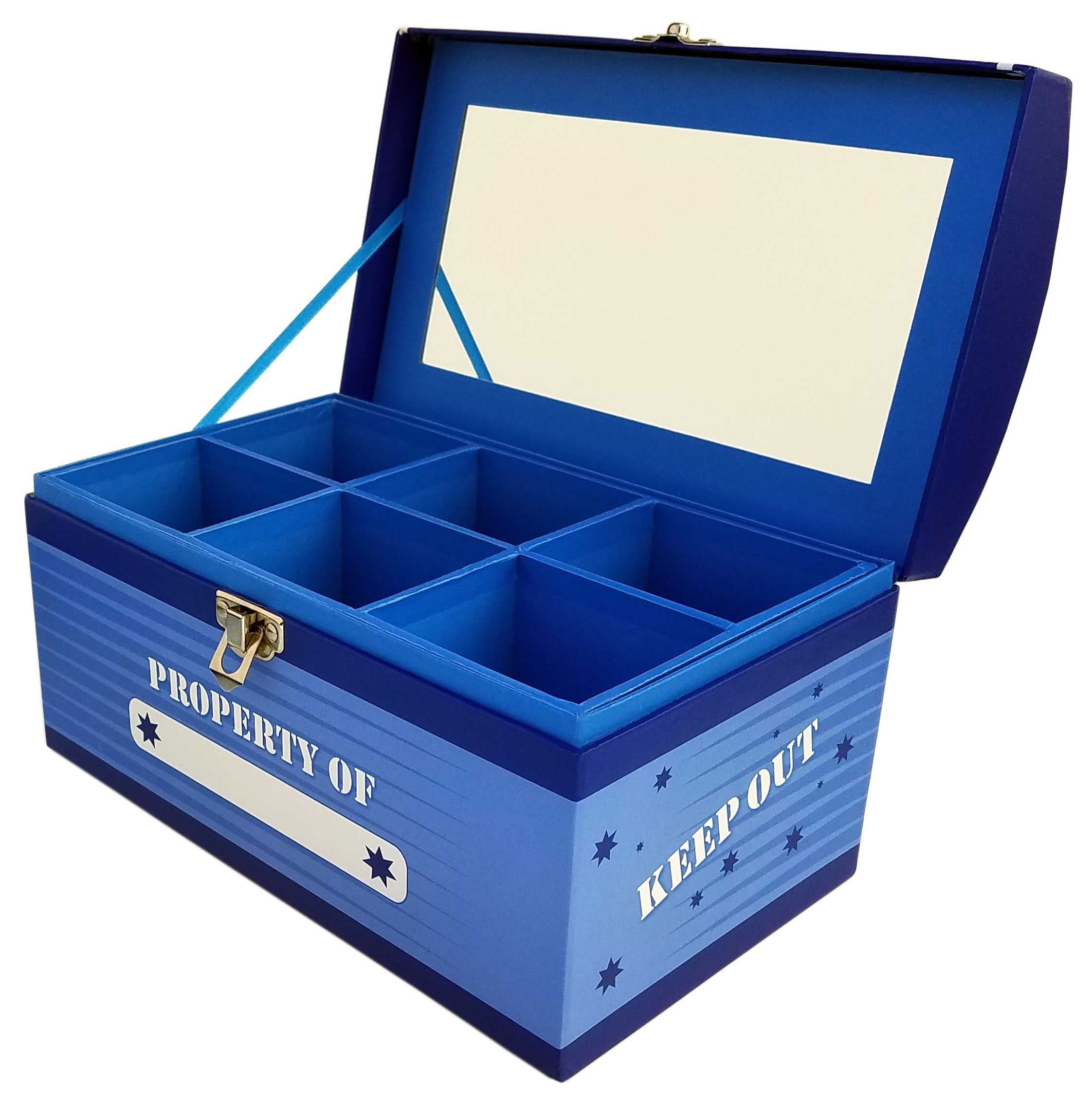 Treasure Chest Box - Superhero Blue Desktop Size
