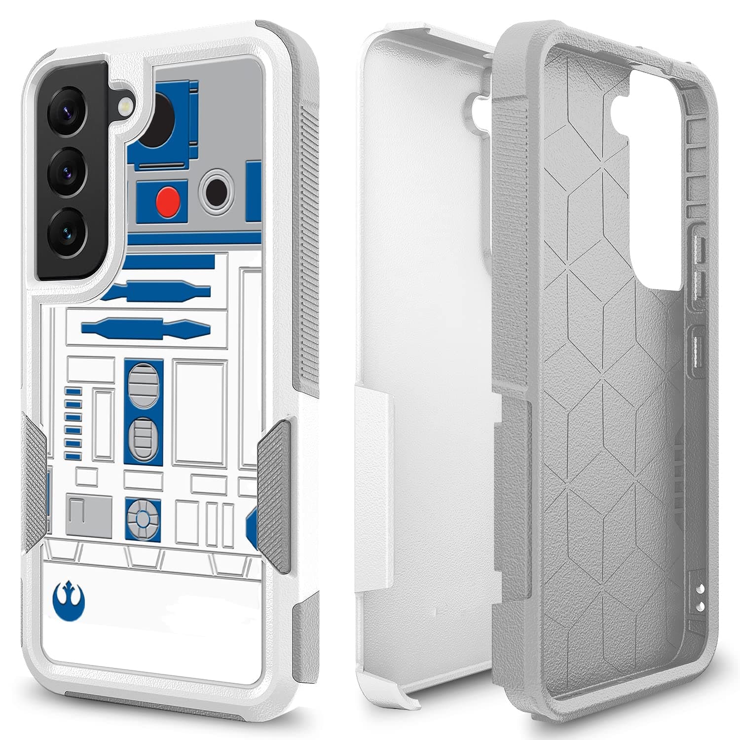 Case for Samsung Galaxy S21+, S21 Plus Case, R2D2 Astromech Droid Robot Pattern Shock-Absorption Hard PC and Inner Silicone Hybrid Dual Layer Armor Defender Case for Samsung Galaxy S21 Plus