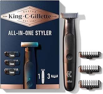 Beard Trimmer for Men, Includes 1 Cordless Style Master Trimmer with One 4D Blade and 3 Interchangeable Combs, Waterproof