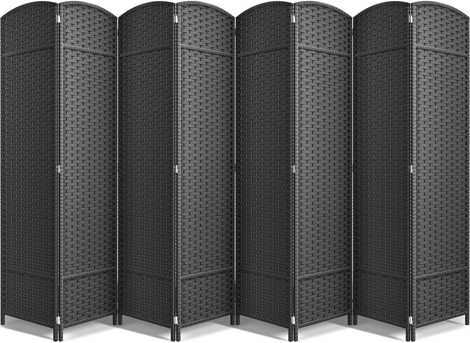 Sorbus Room Divider Folding Privacy Screen, 8 Panel 6ft. Tall Extra Wide Partition Foldable Panel Wall Divider, Double Hinged Room Dividers and Folding Privacy Screens (Gray)