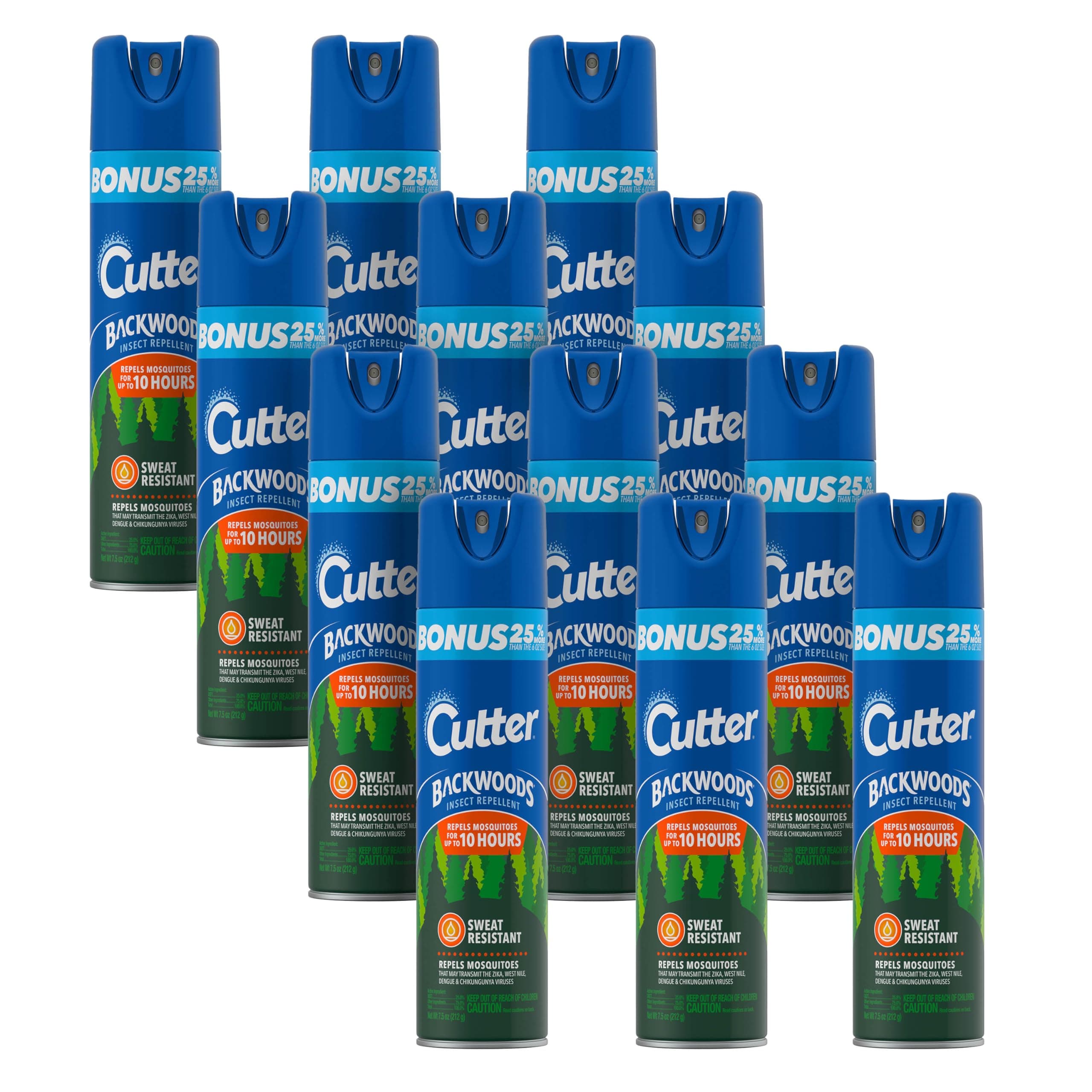 Insect Repellent, Aerosol, 7.5 Oz, 12 pack