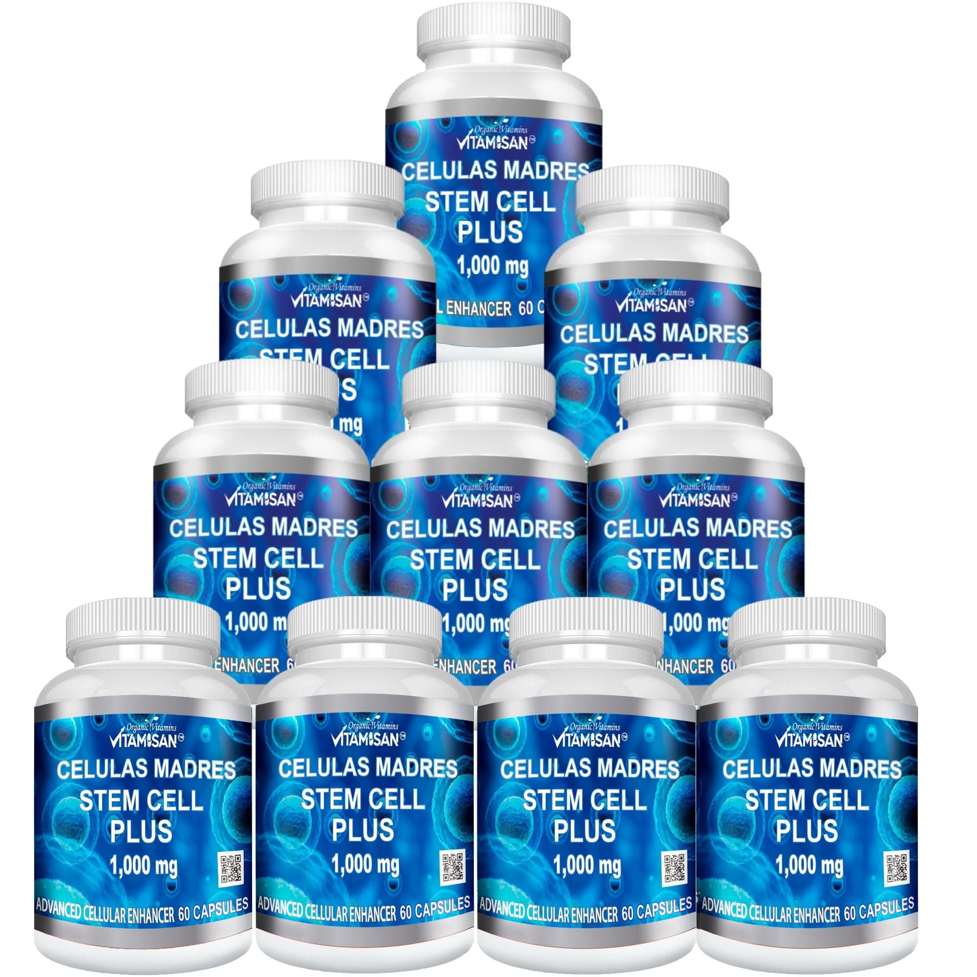 VITAMISAN 10 Bottles Celulas Madres Stem Cell Plus Capsules