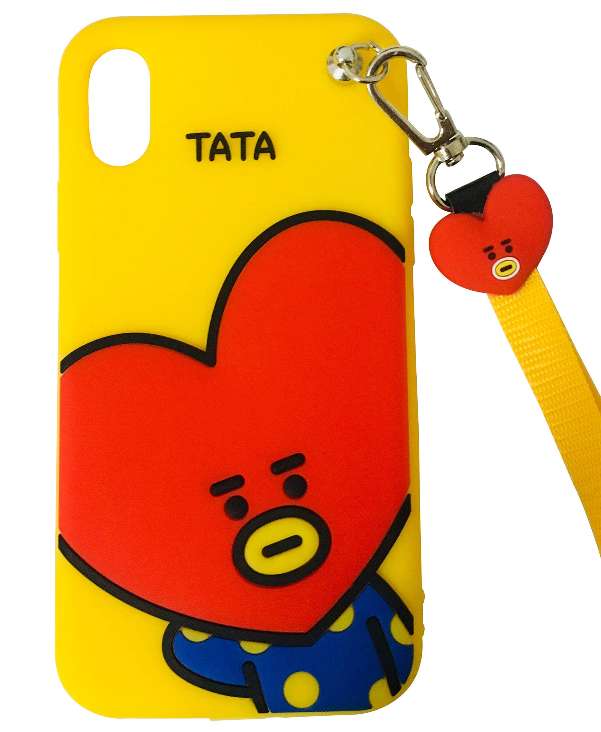 TopFunny Cases for iPhone Xs Max Case Silicone 3D Cute Cartoon Design Soft TPU Slim Fit Rubber Bumper Cover Shockproof Case with Wrist Strap Compatible with Apple iPhone Xs Max 6.5" Heart