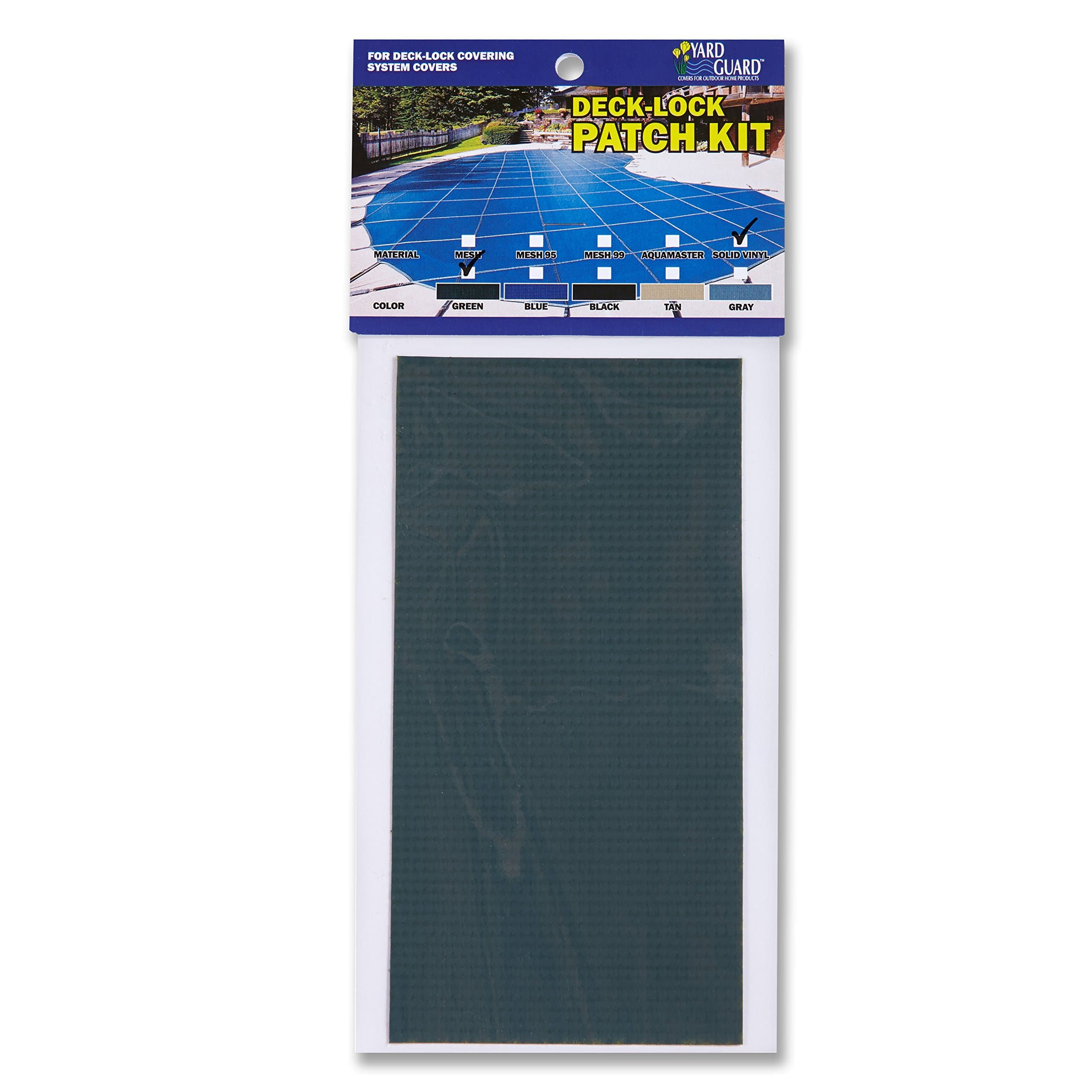 Hinspergers Universal Solid Swimming Pool Safety Cover Patch Kit - Green
