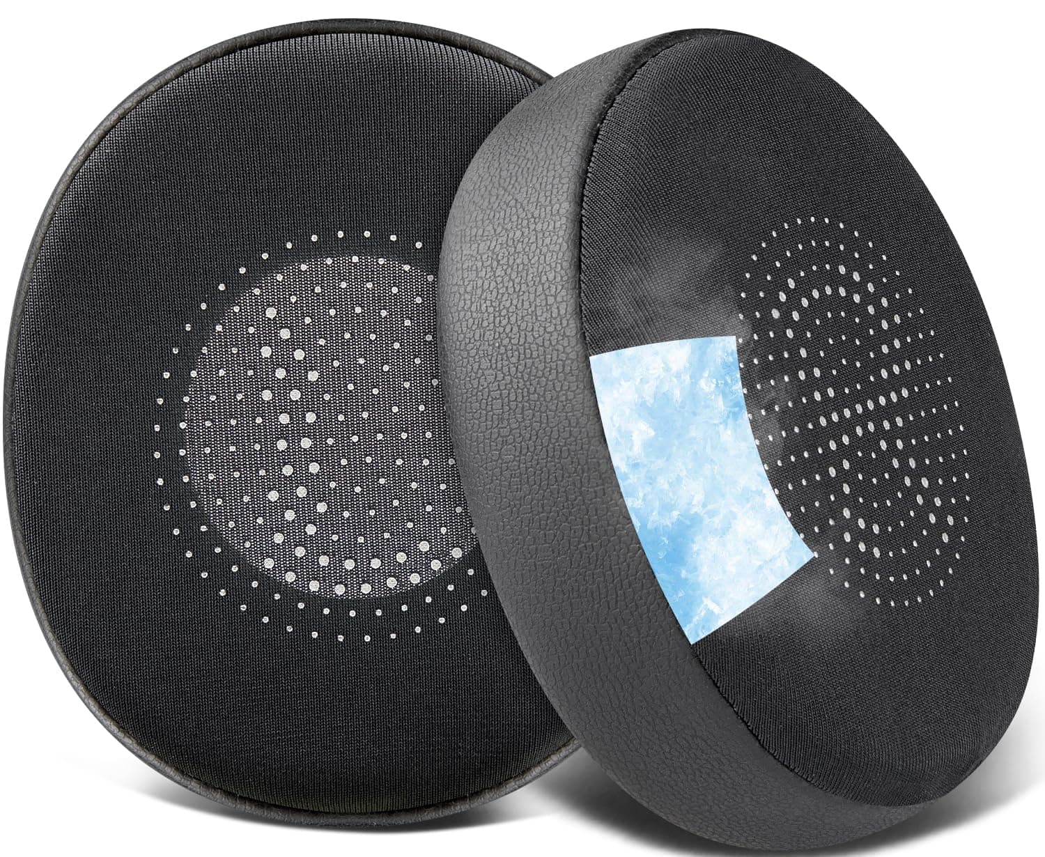 SOULWIT Cooling Gel Earpads Replacement for Jabra Evolve2 65 (Evolve 2 65MS 65UC MS UC)/Evolve2 40 (40UC 40MS USB)/Elite 45h On-Ear Wireless Headset, Ear Pads Cushions with Ice Silk Fabric - Black