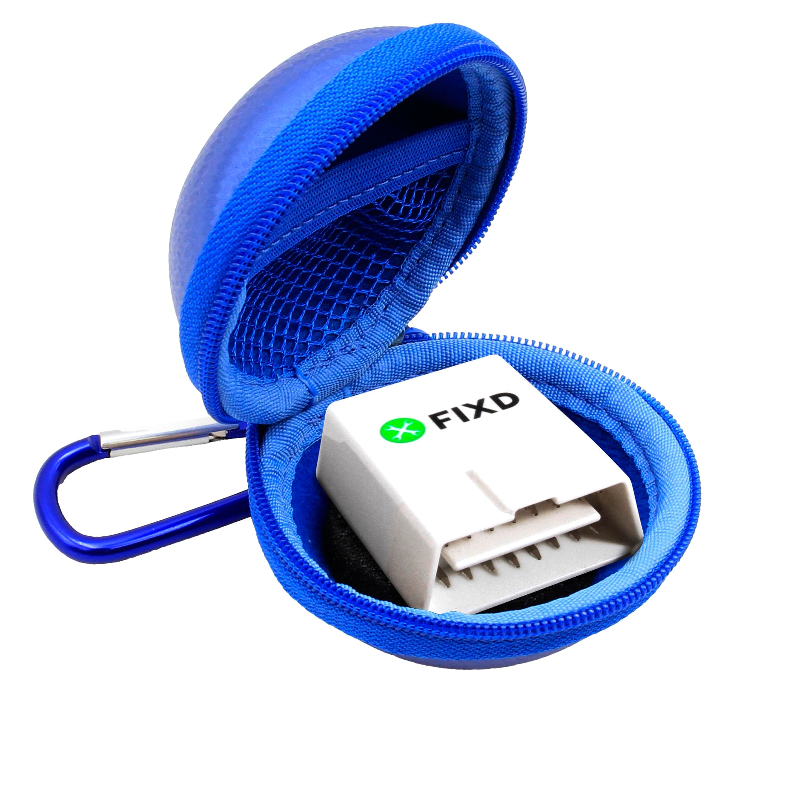 CASEMATIX OBD Carry Case Compatible with FIXD OBD2 Bluetooth Car Diagnostic Tool for Auto Car Health Monitor Device, Blue - Case Only