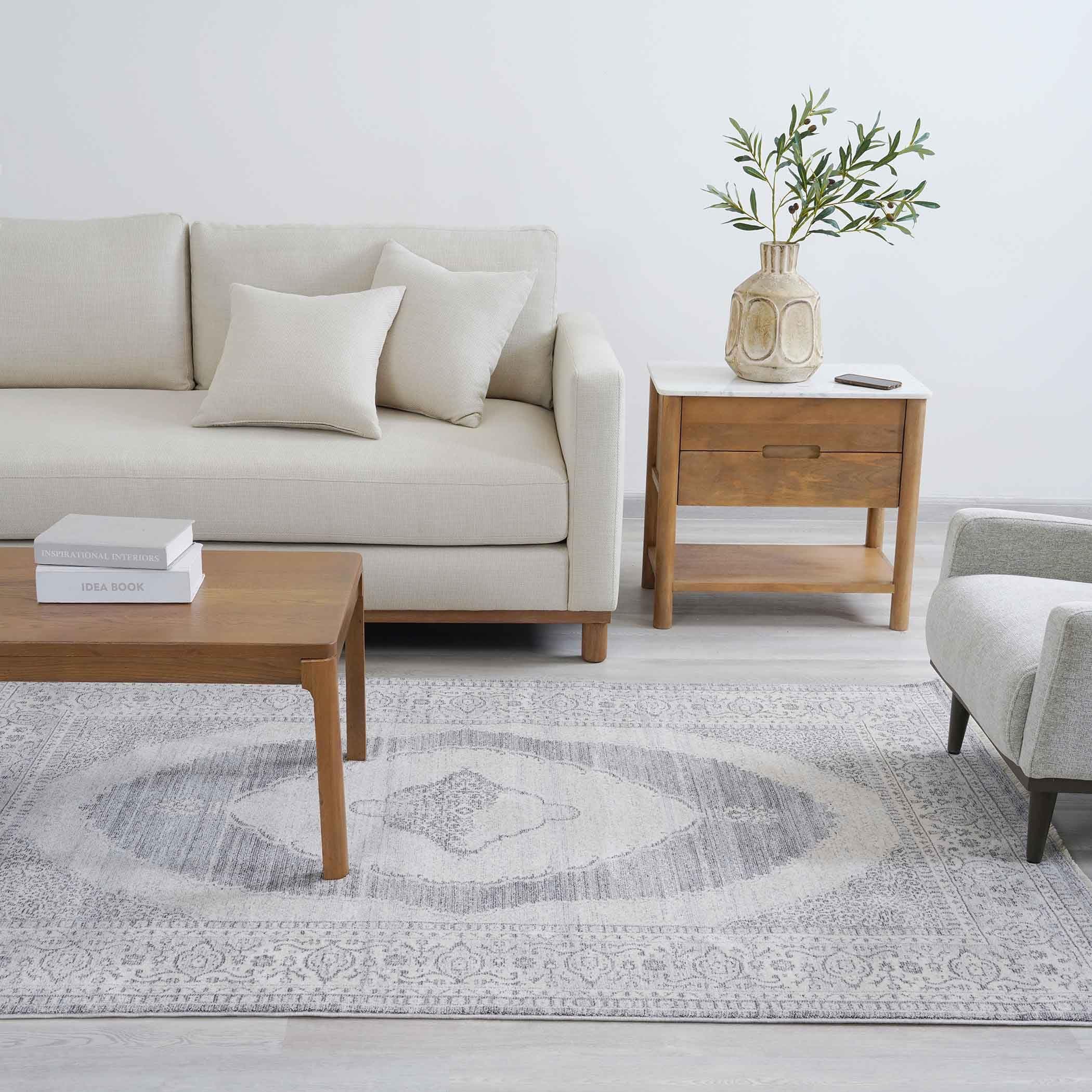 PAN HOME Asher Rug 200x290Cm - Grey