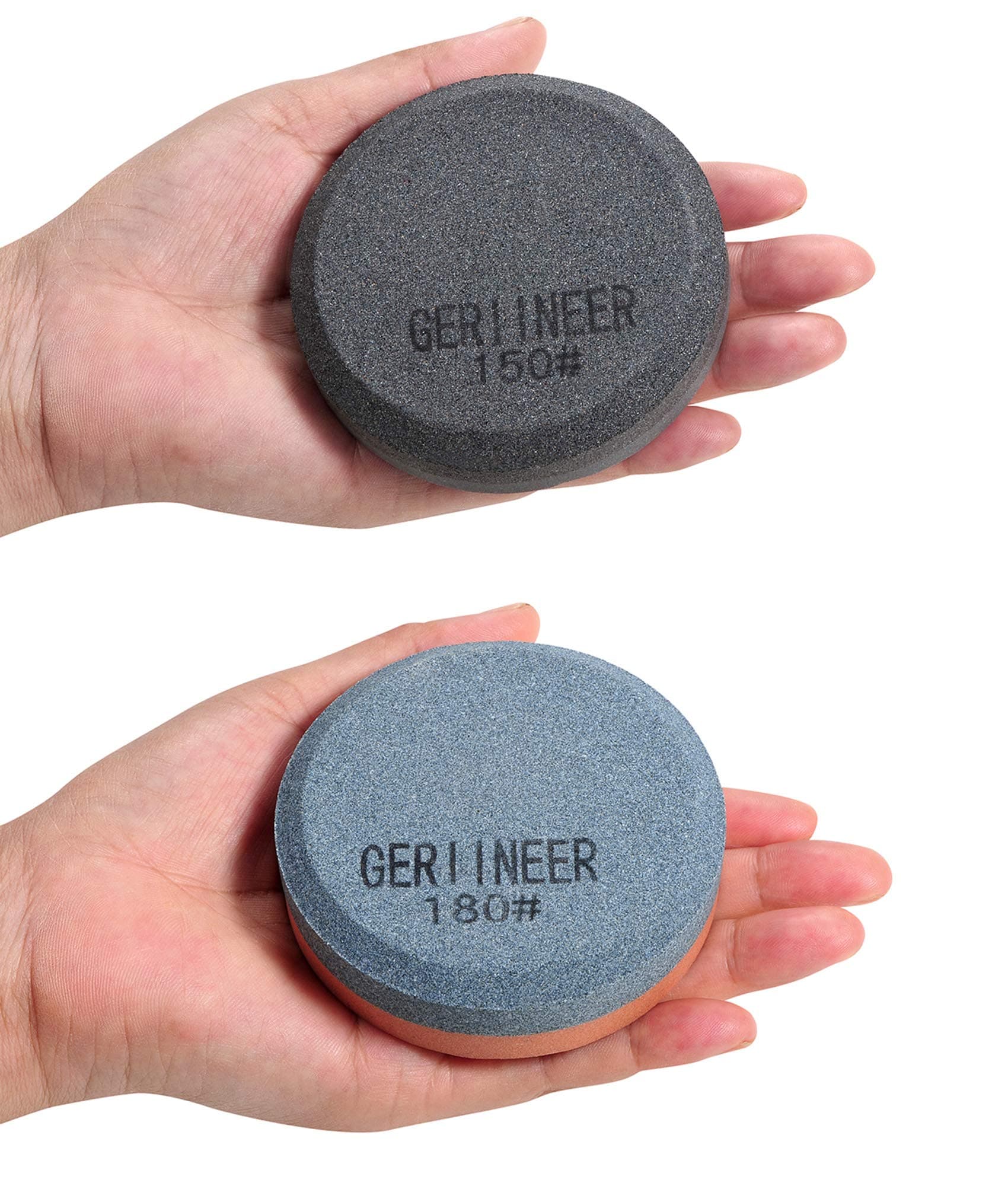 GERIINEER 2 Pcs 2 in 1 Sharpening Stone Axe, Double-Sided Sharpening Stone for Garden Tools Kitchen Knives Scissors Axes (2 Pcs#1)