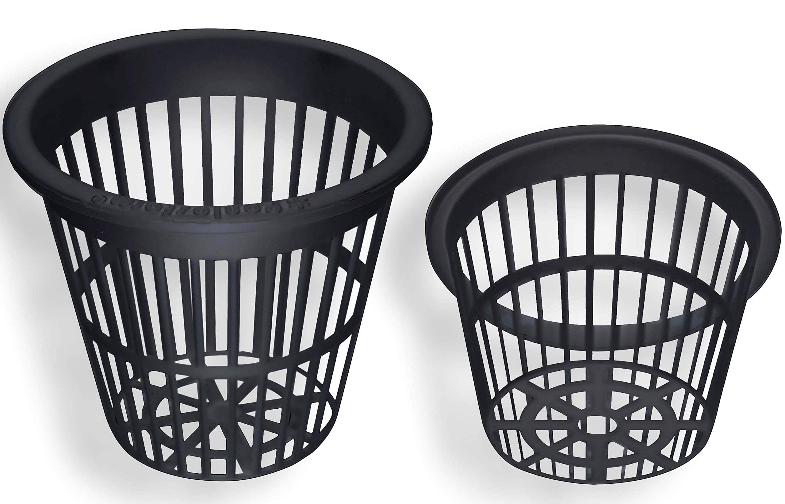 NP3AB: 3 Inch Black Slotted Mesh Net Pot for Hydroponics/Aquaponics/Orchids - 25 Pack