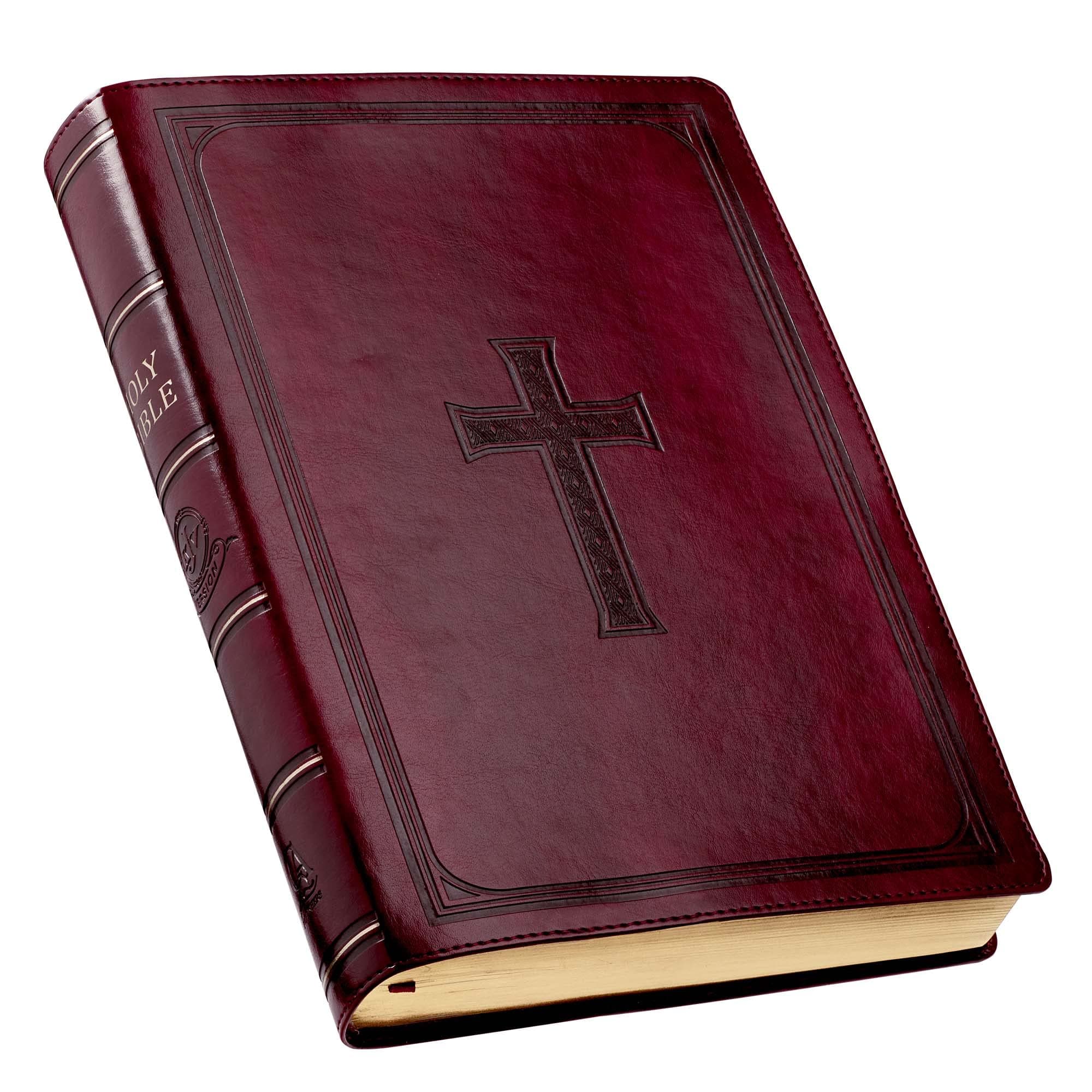 - KJV Holy Bible, Super Giant Print Faux Leather Red Letter Edition - Thumb Index & Ribbon Marker, King James Version, Burgundy (KJV Super Giant Print Editions)
