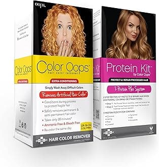 Extra Conditioning Hair Color Remover and Protein Kit Bundle, Dye Remover Processes in 20 Minutes, Safely Removes Permanent & Semi-Permanent Dye, Protect & Repair Hair