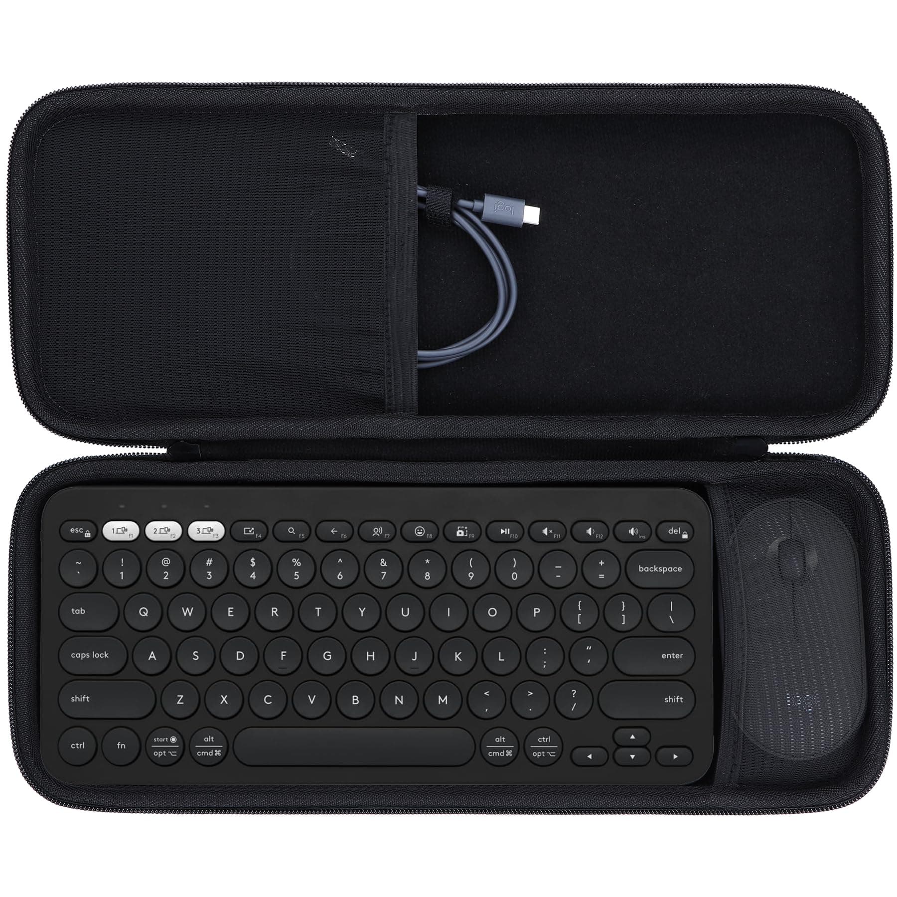 Lebakort Hard Travel Protective Case for Logitech Pebble 2 Combo K380s K380 Wireless Keyboard and M350 Pebble Mouse