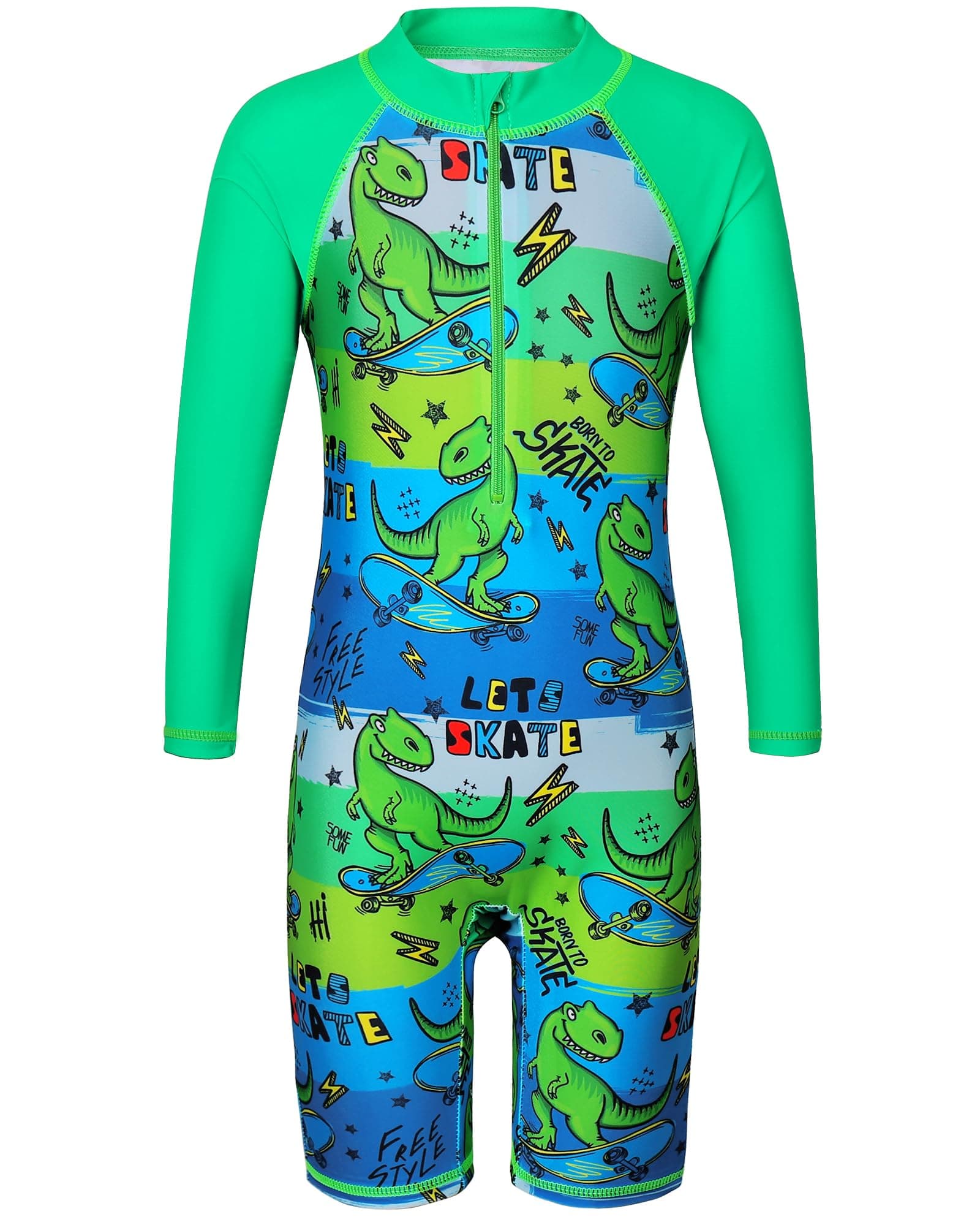 HUAANIUE Boys Swimming Short Sleeve Swimsuit 3-12Y Kids One Piece Swimwear Navy Sun Protection 50+ Swim Clothes UPF Warm Sportwear Costume Summer Surfing