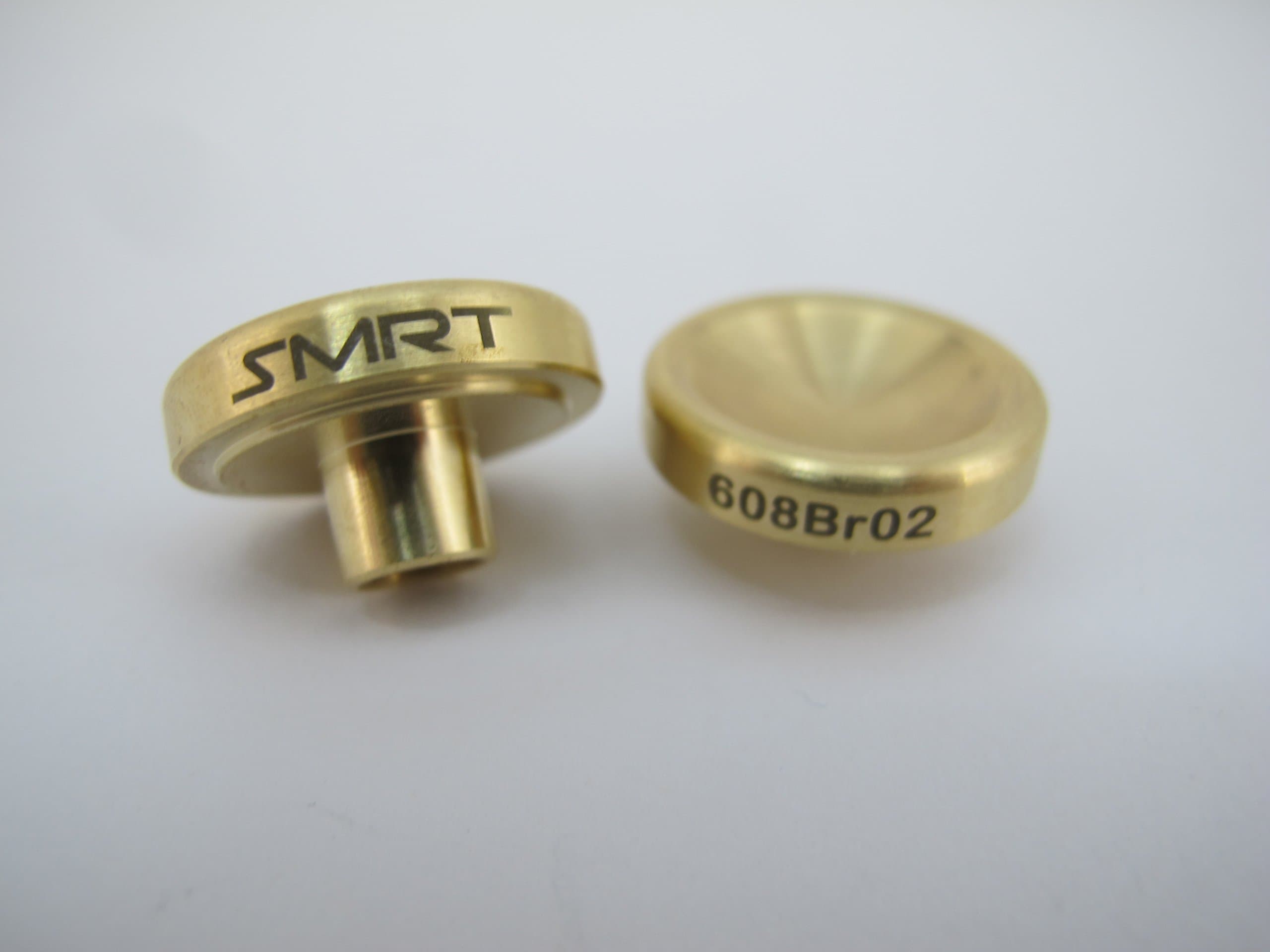 SMRT 608 Bearing Button Cap Perfect to anodize & Electroplating Fully CNC Japanese Machine Single Rod Construction (608 Bearing/Brass/Concave)