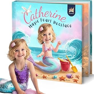 Personalized Mermaid Adventure Book – Magic Pearl Necklace | Custom Name & Photo Children's Story Book | ELFINK (Softcover)