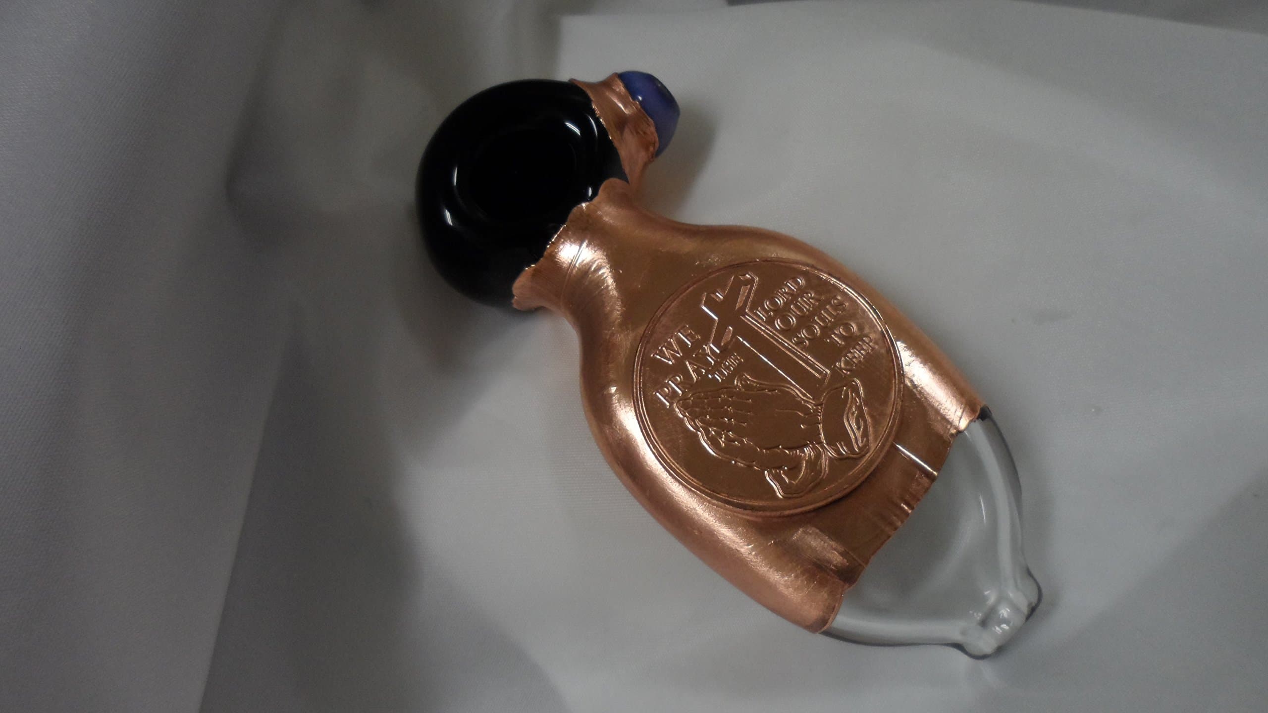 Praying Hands Christ Full Wrap Galaxy Copper Encased