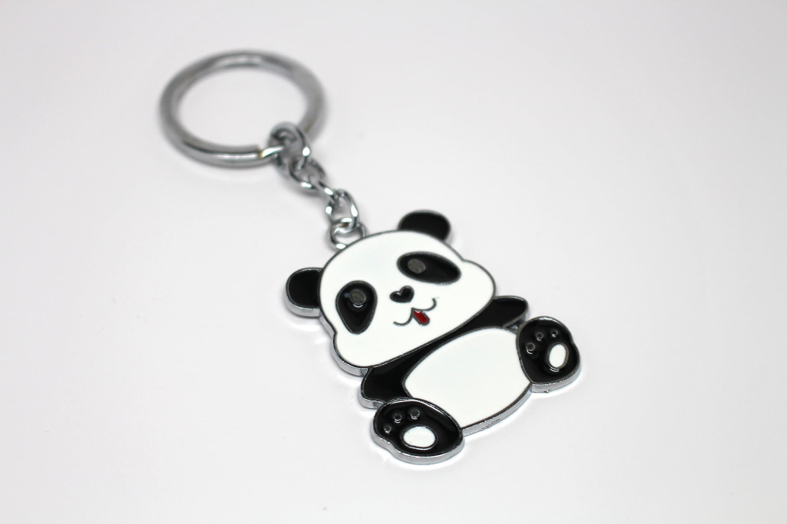 Lovely Panda Metal Keychain