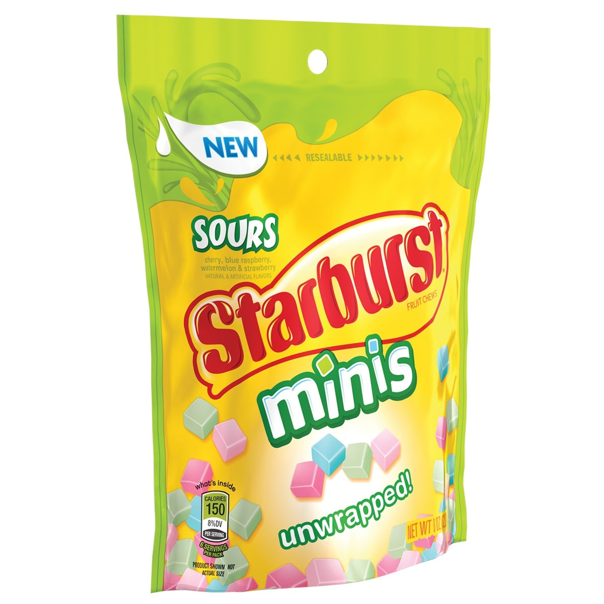 Sours Minis Fruit Chews Candy Bag, 8.0 Oz