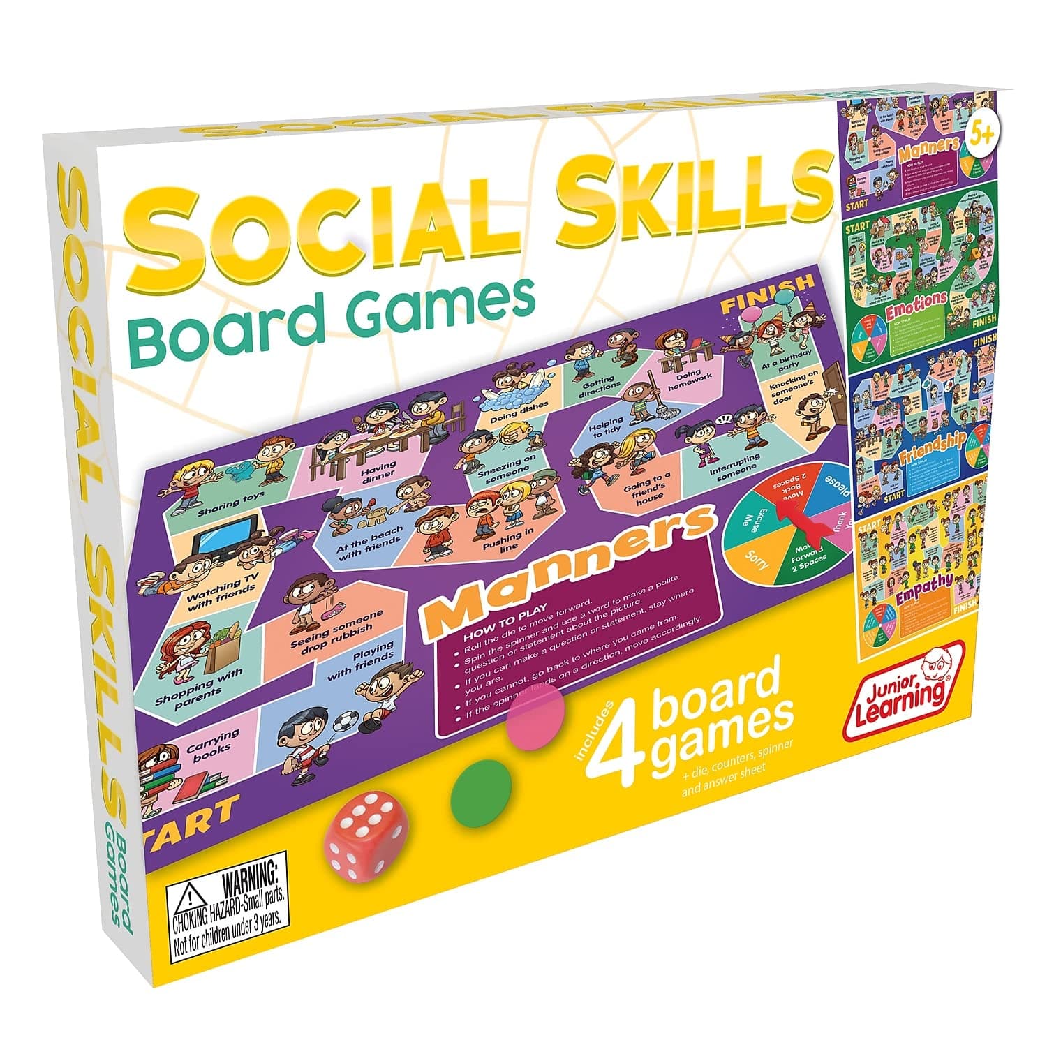 Junior Learning JL426 Social Skills Board Games,Multicolor,Medium