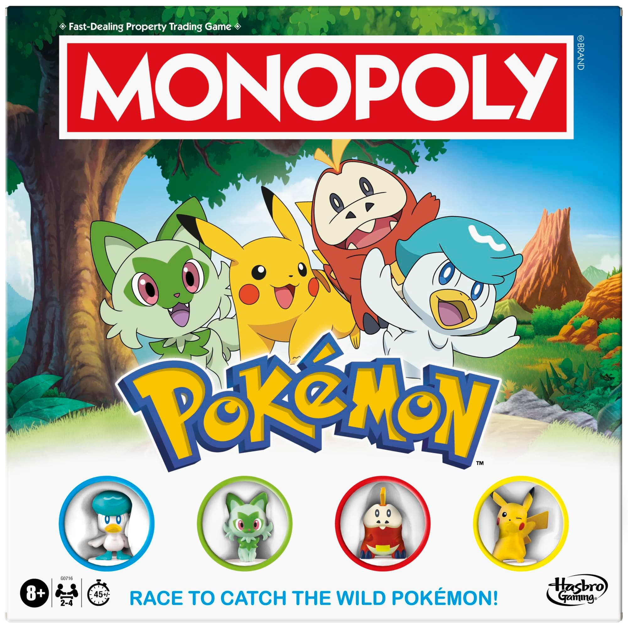 Monopoly Pokémon Edition Board Game | Ages 8 and Up | 2 to 4 Players | Kids Games for Pokémon Fans | Fun Family Games| 45 Mins. Avg.