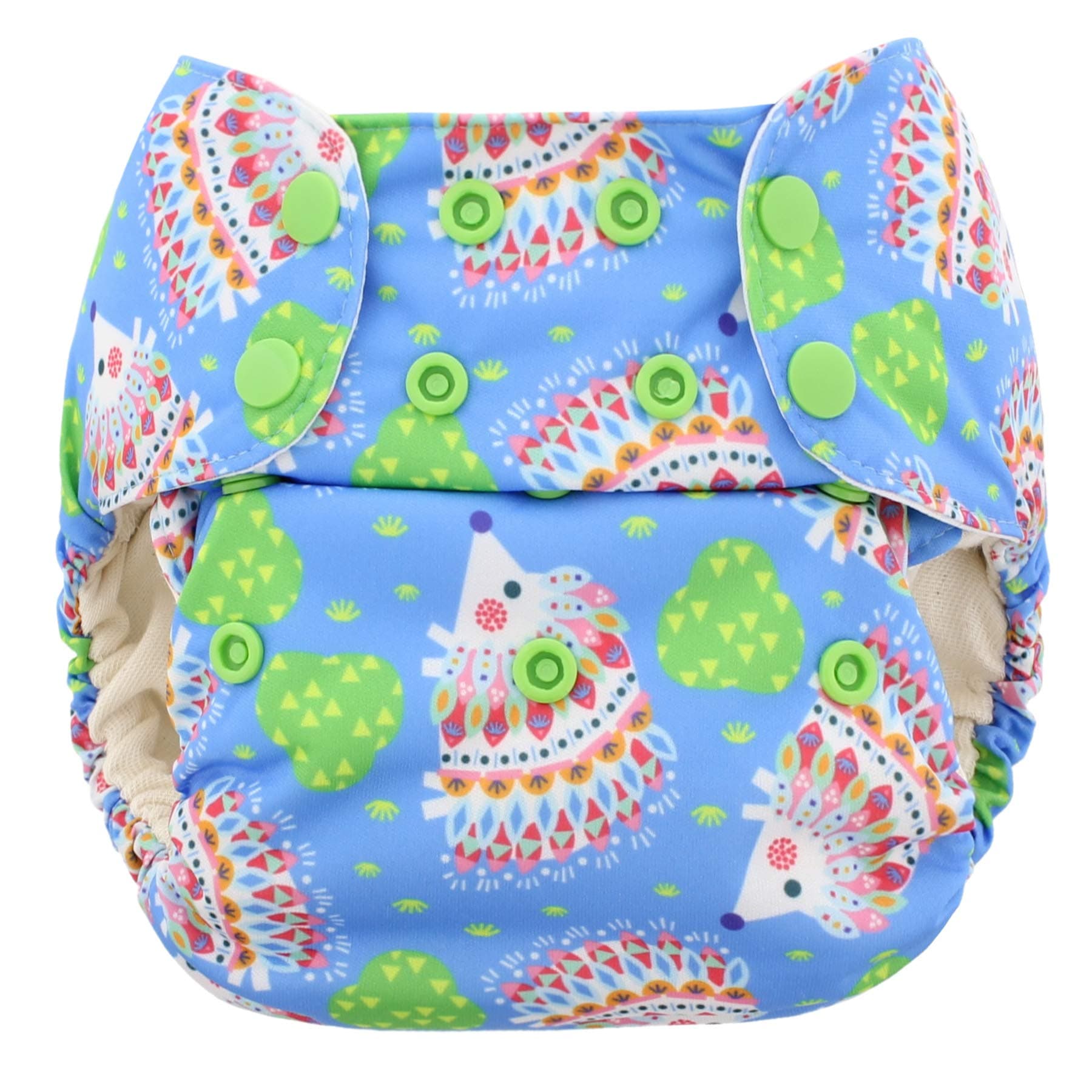 Blueberry One Size Simplex All in One Cloth Diapers, Made in USA (Hedgehogs)