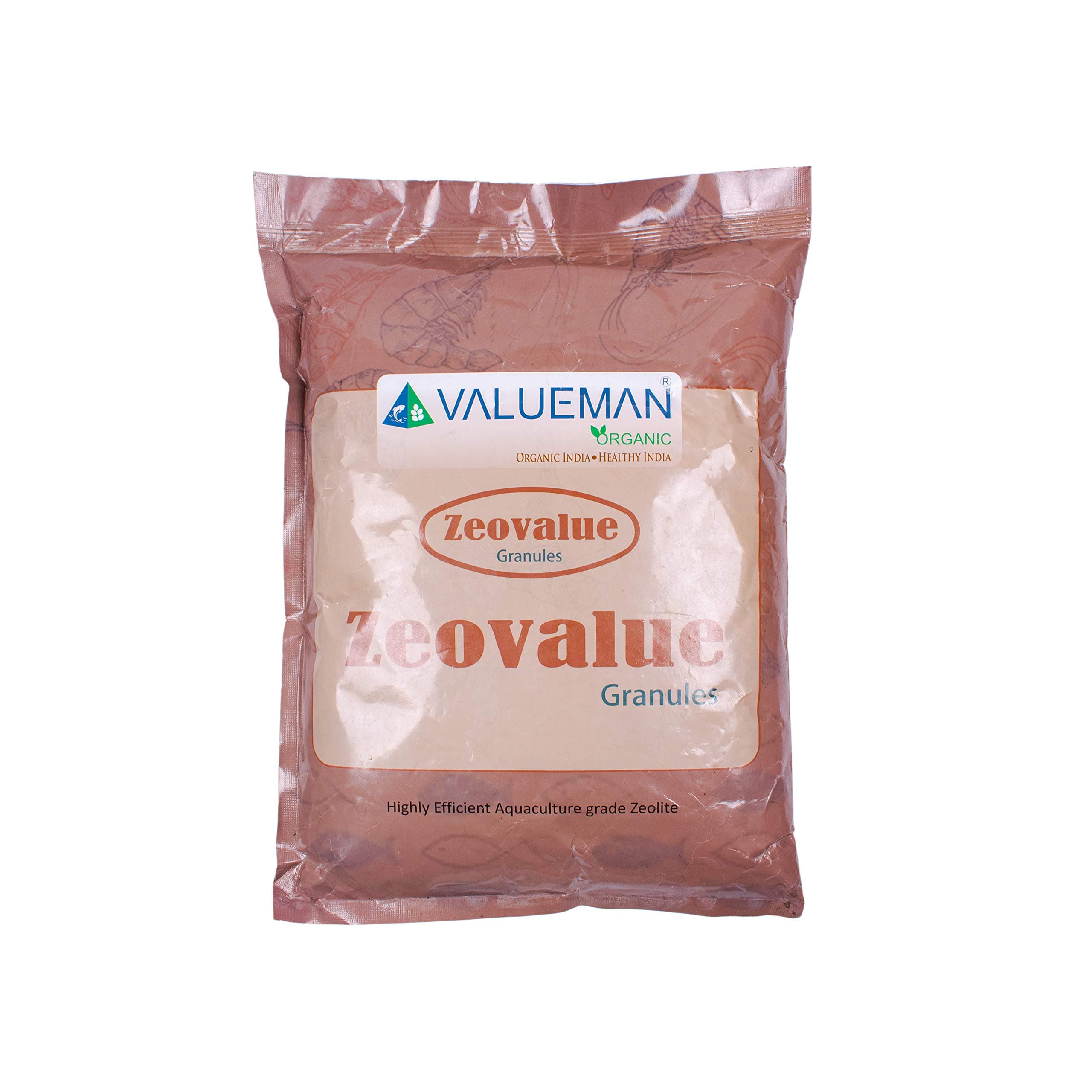 Zeo Value - Highly Efficient Aquaculture Grade Zeolite (Granule) - Grey, 5 Kg Pack - Fish Pond Water Treatment, Ammonia Reduction, Water Quality Improvement