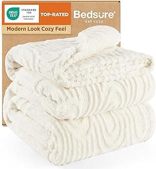Bedsure GentleSoft Fleece King Size Blanket for Bed - Super Soft & Cozy, Fluffy Blankets for Women & Girls, Ideal for Sofa & Couch, White, 108x90 Inches