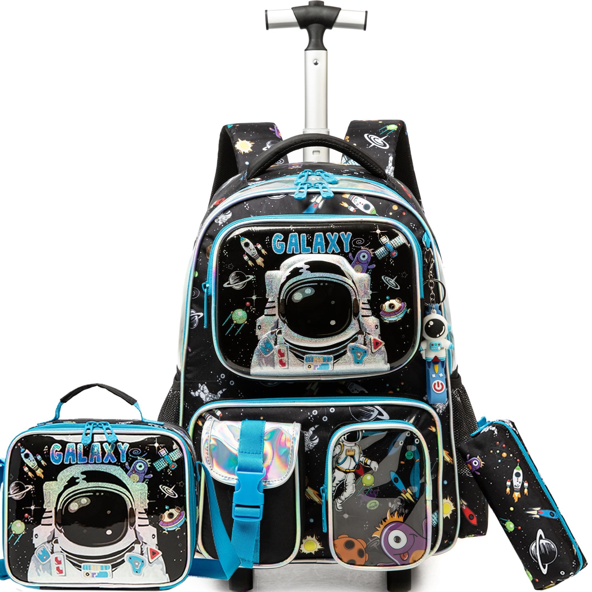 Bowknot Rolling Backpack for Gilrs Backpacks with Wheels Kids Wheeled Suitcase Luggage