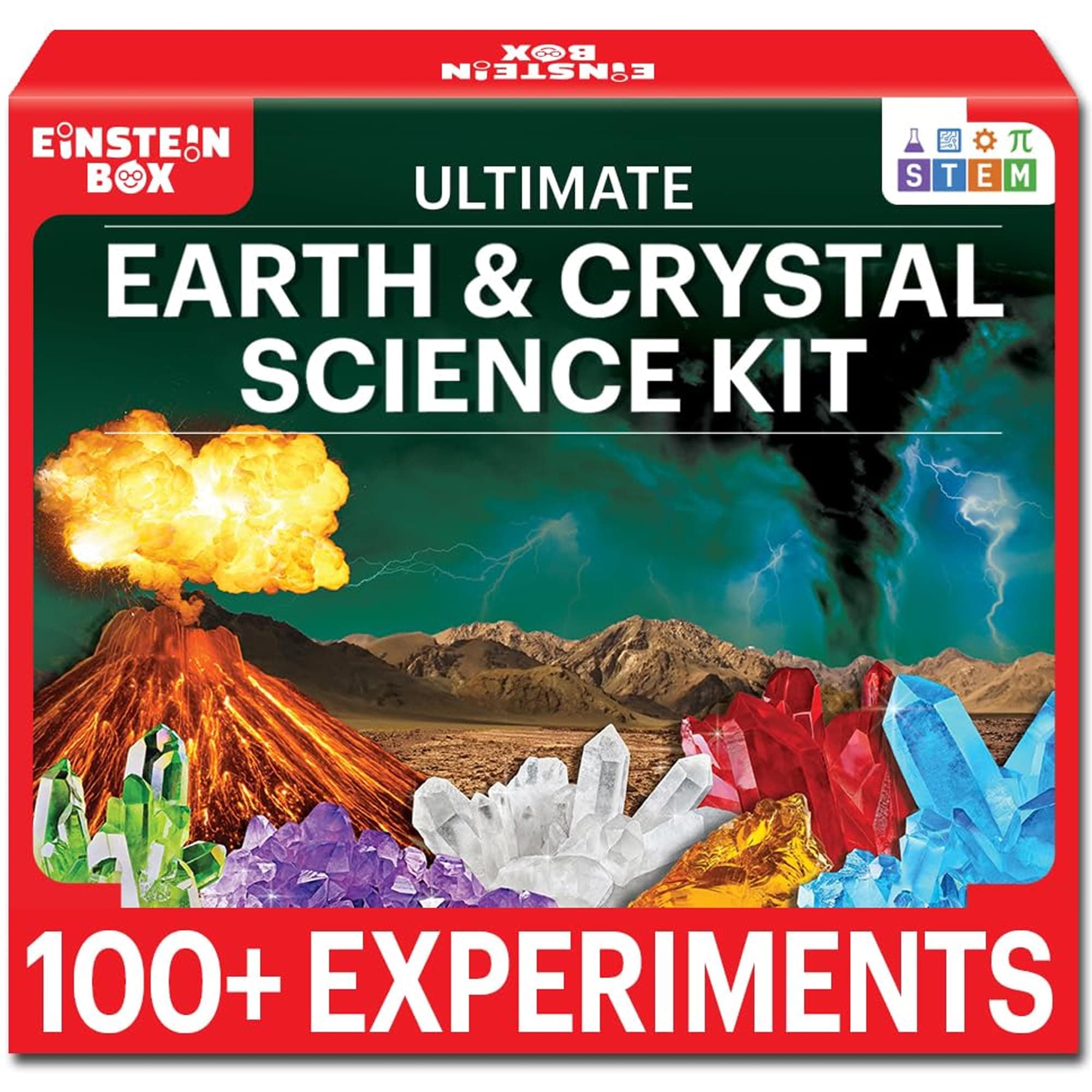 Einstein Box Ultimate Earth & Crystal Science Kit | Kids Science Experiment Kit for Ages 8-14 | STEM Projects | STEM Toys | Learning & Education Toys for Boys & Girls | Gift Ideas