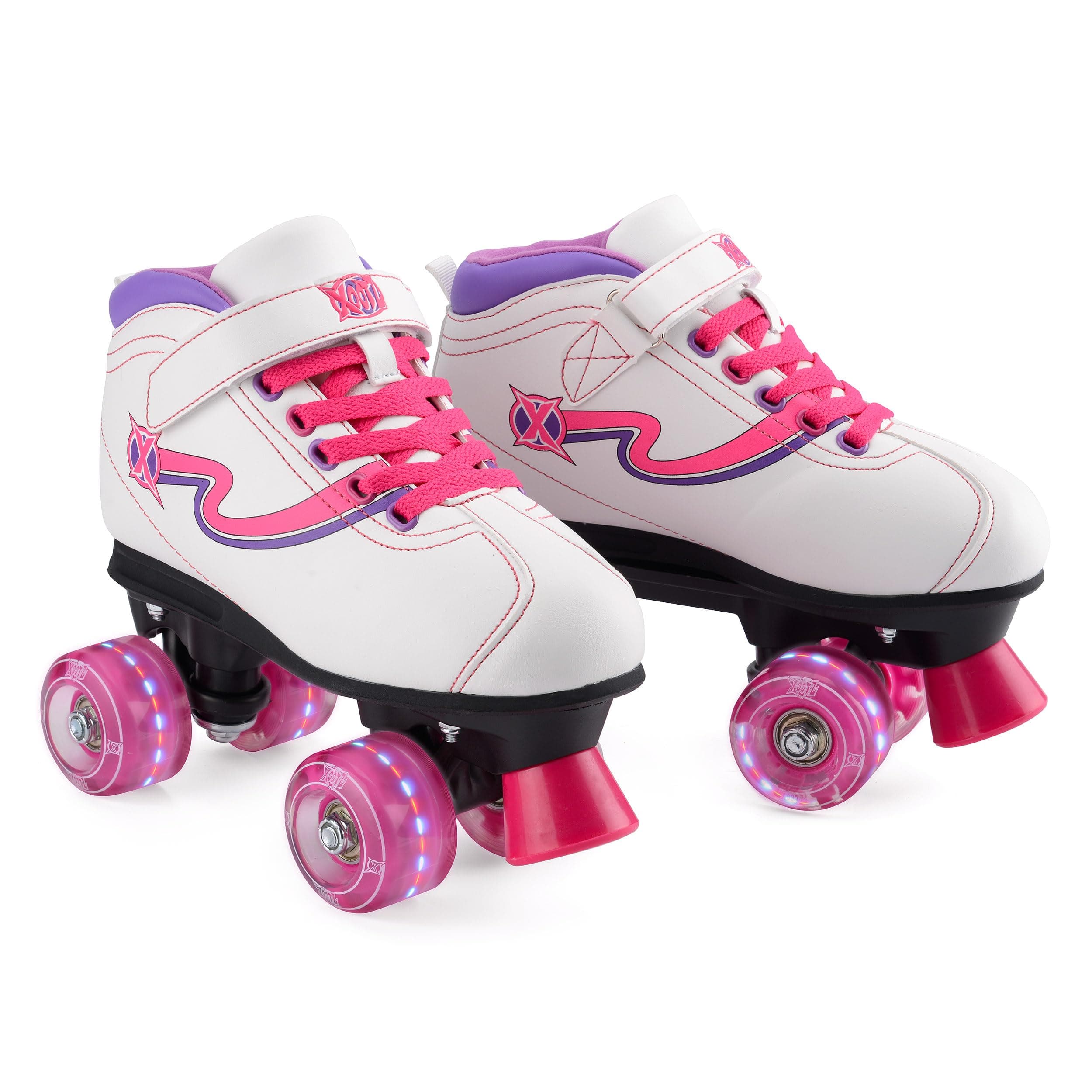 Disco Quad Skate, Roller Skates with LED Wheels