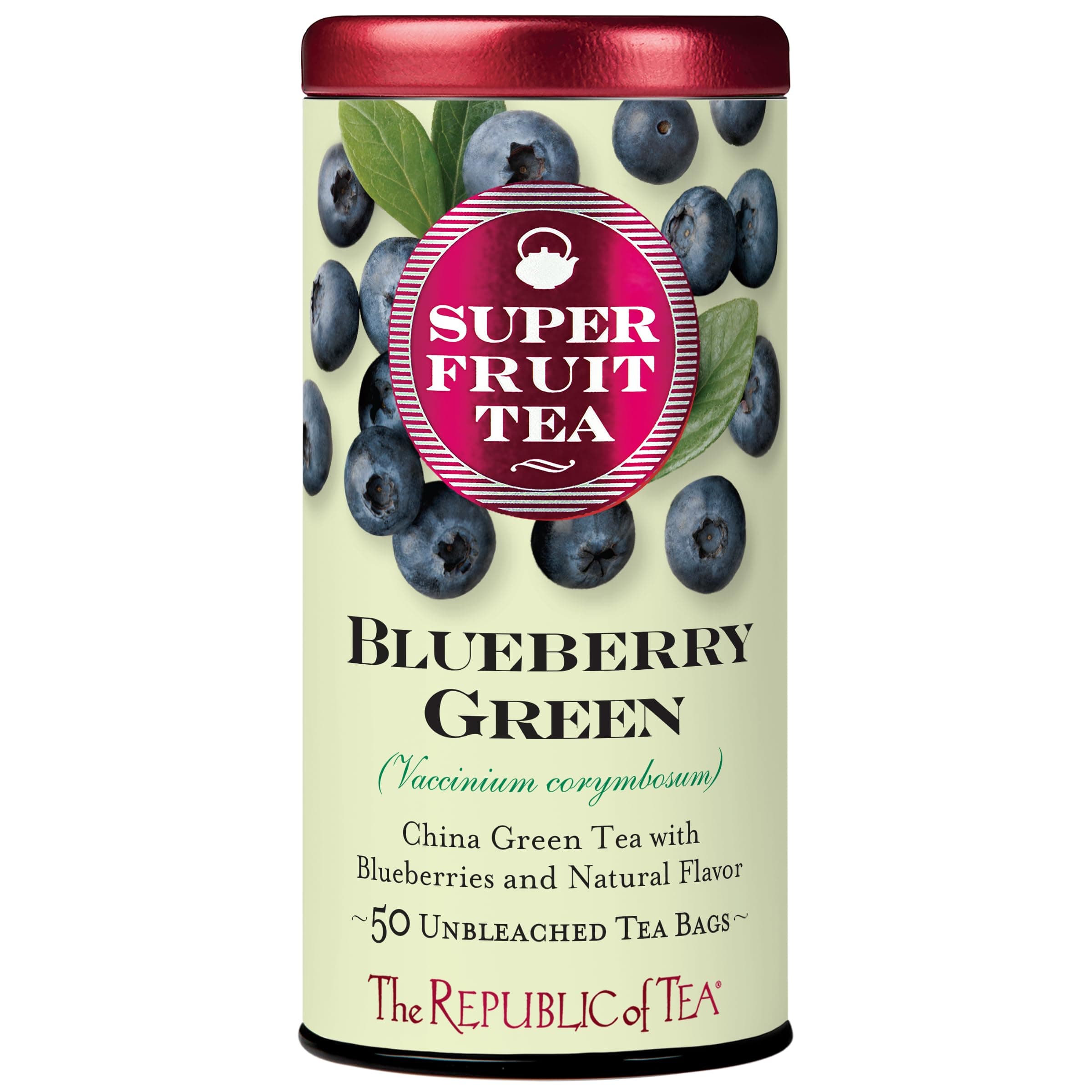 Blueberry Green Superfruit Tea, 50 Tea Bag Tin