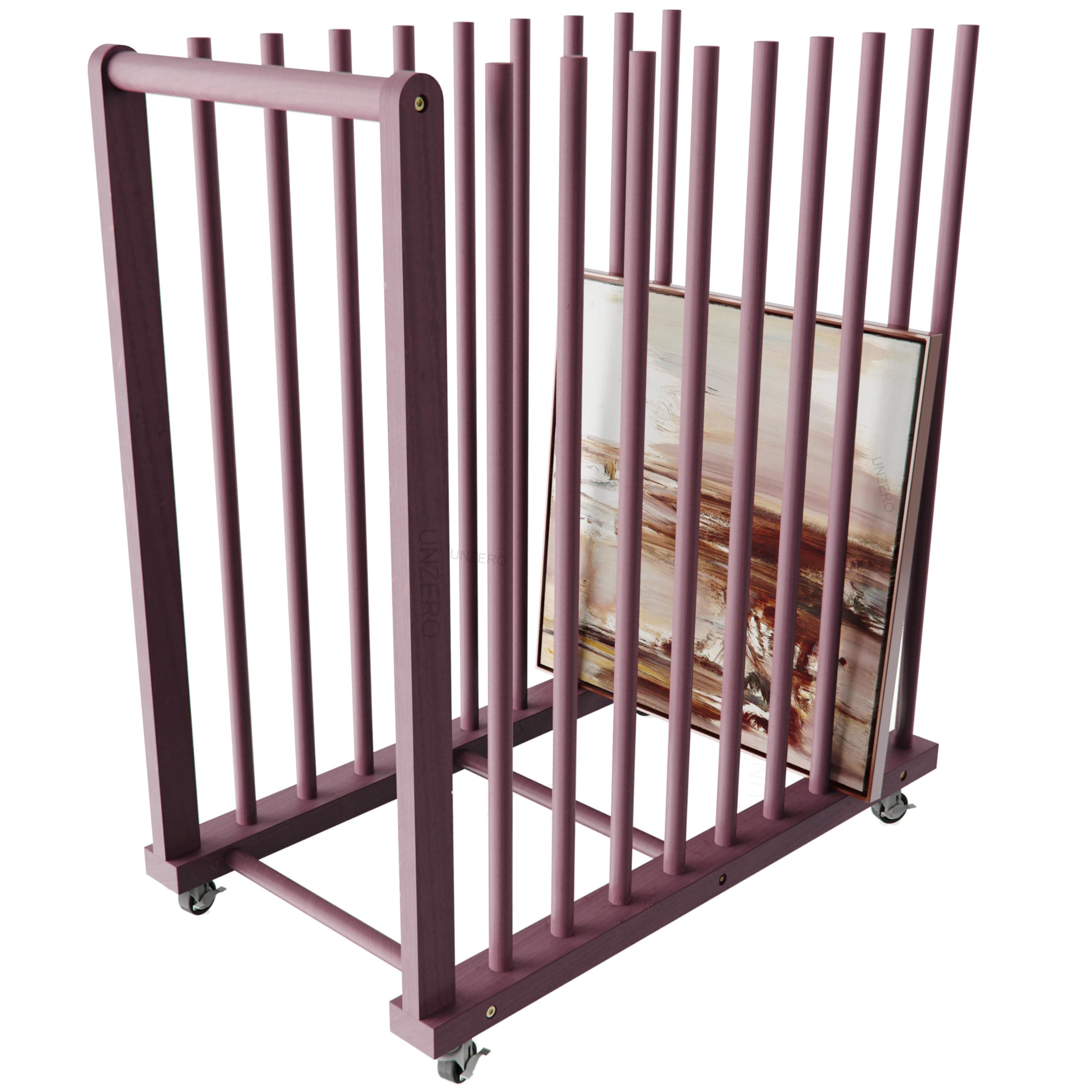 Art Storage Rack, Art Canvas Storage, Canvas Boards Rack Art Storage with Handle & Caster Wheels for Drawing Board, Panel, Paper Pad for Art Studios, Artworks, Gallery