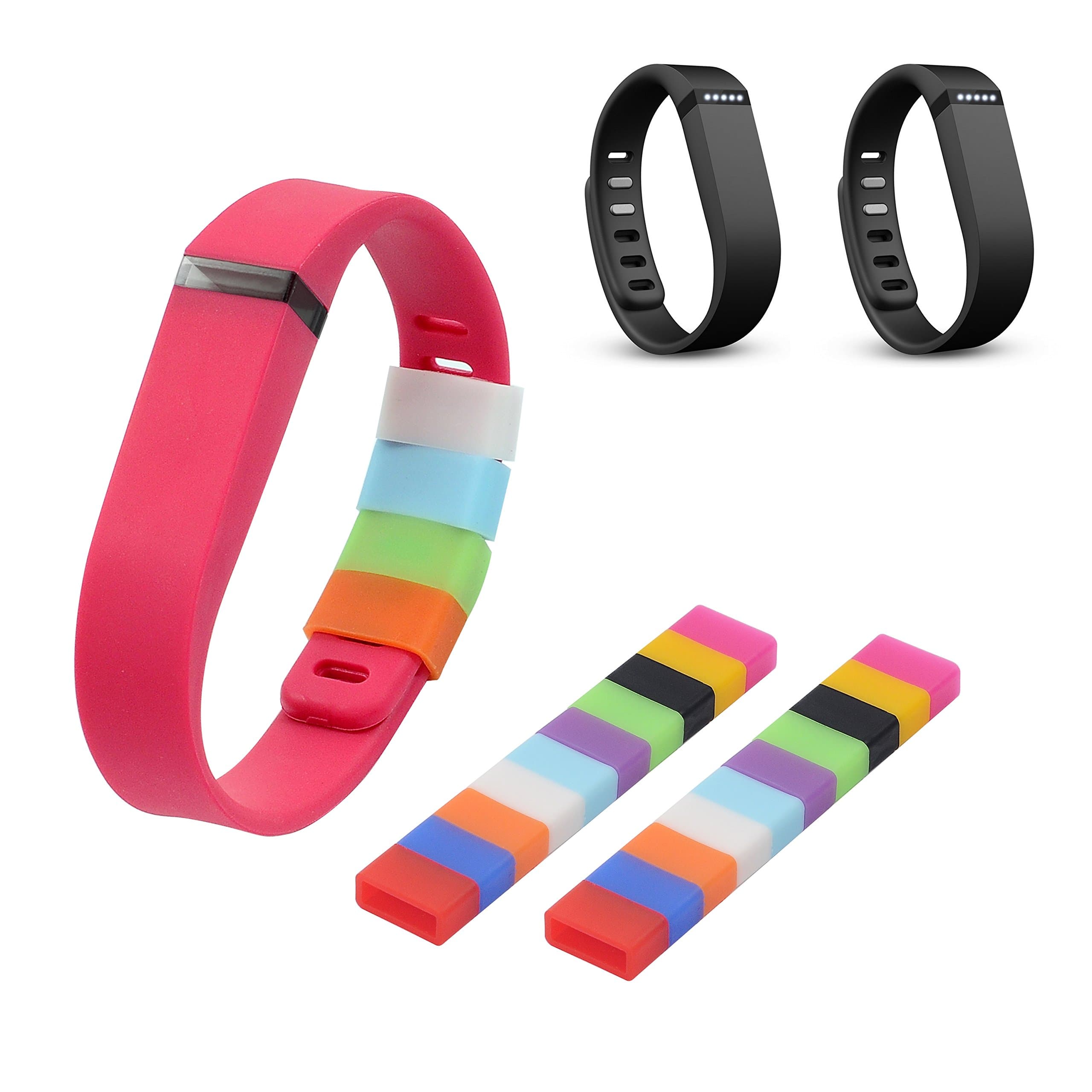 20Pcs Protective Silicone Fastener Rings Holder for Fitbit/Fitbit Alta/Garmin Vivofit/Samsung Gear Fit Wristband, Mixed-Color