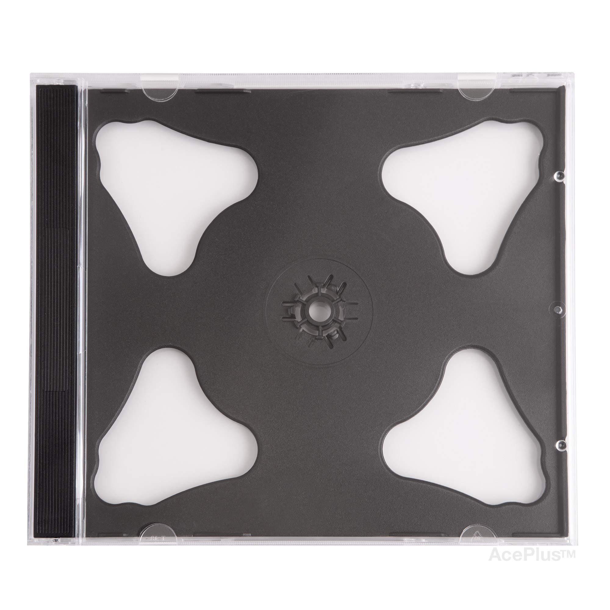 AcePlus CD Jewel Case Black Double Assembled 25 pieces
