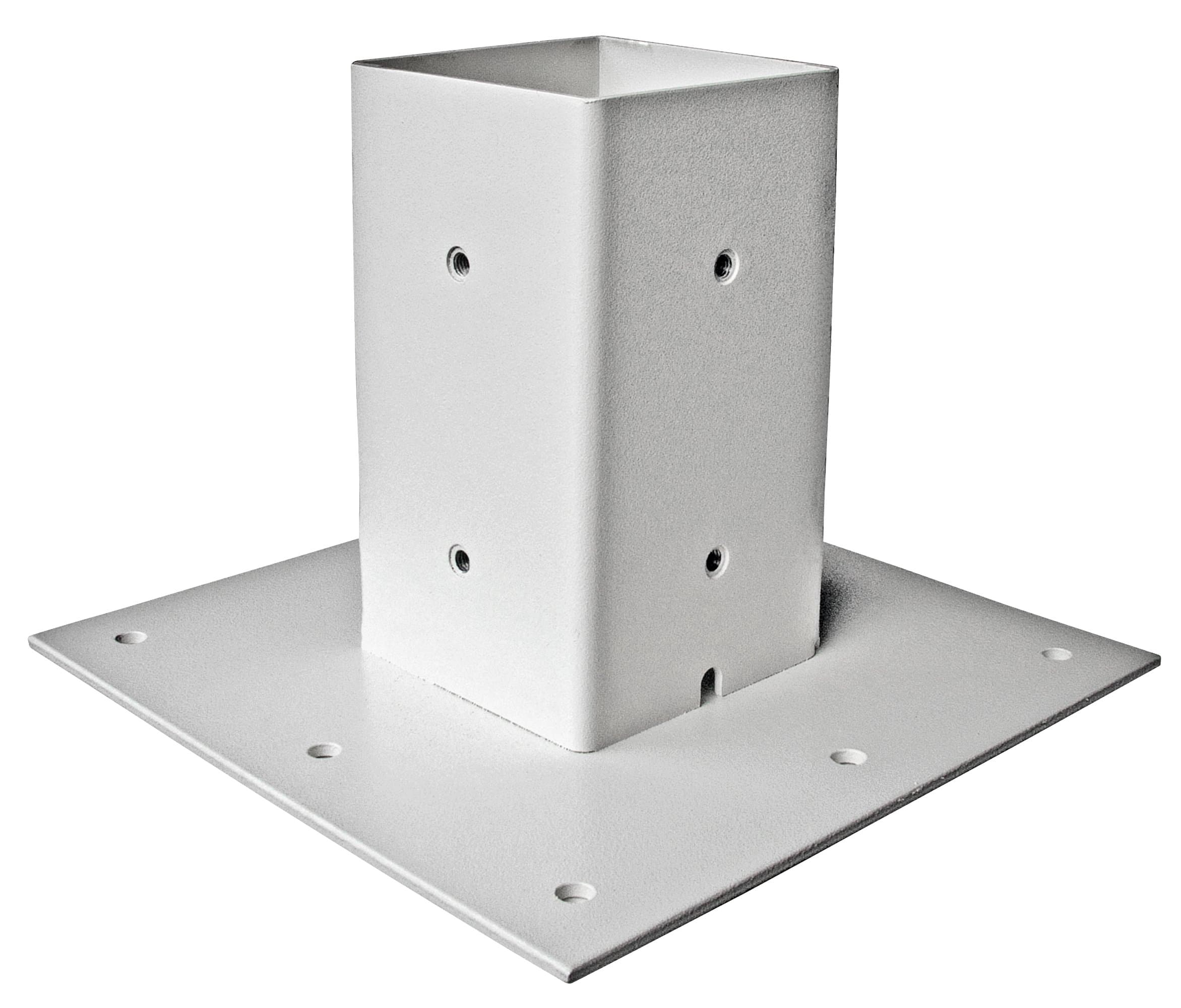 Mail Boss 7157 Surface Mount Post Base Plate, Cream White
