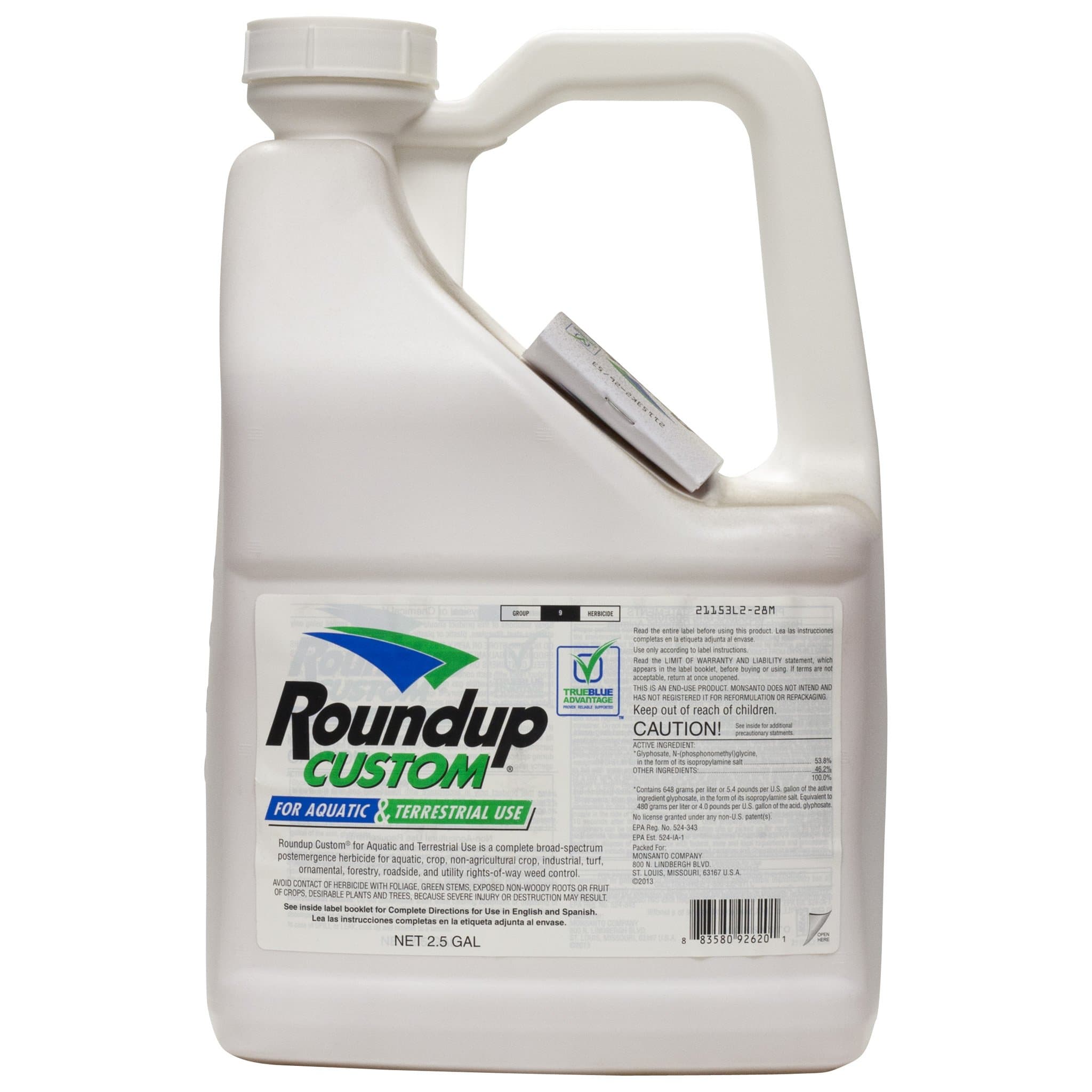 Custom 53.8% Glyphosate for Aquatic & Terrestrial Use 2.5 gallons