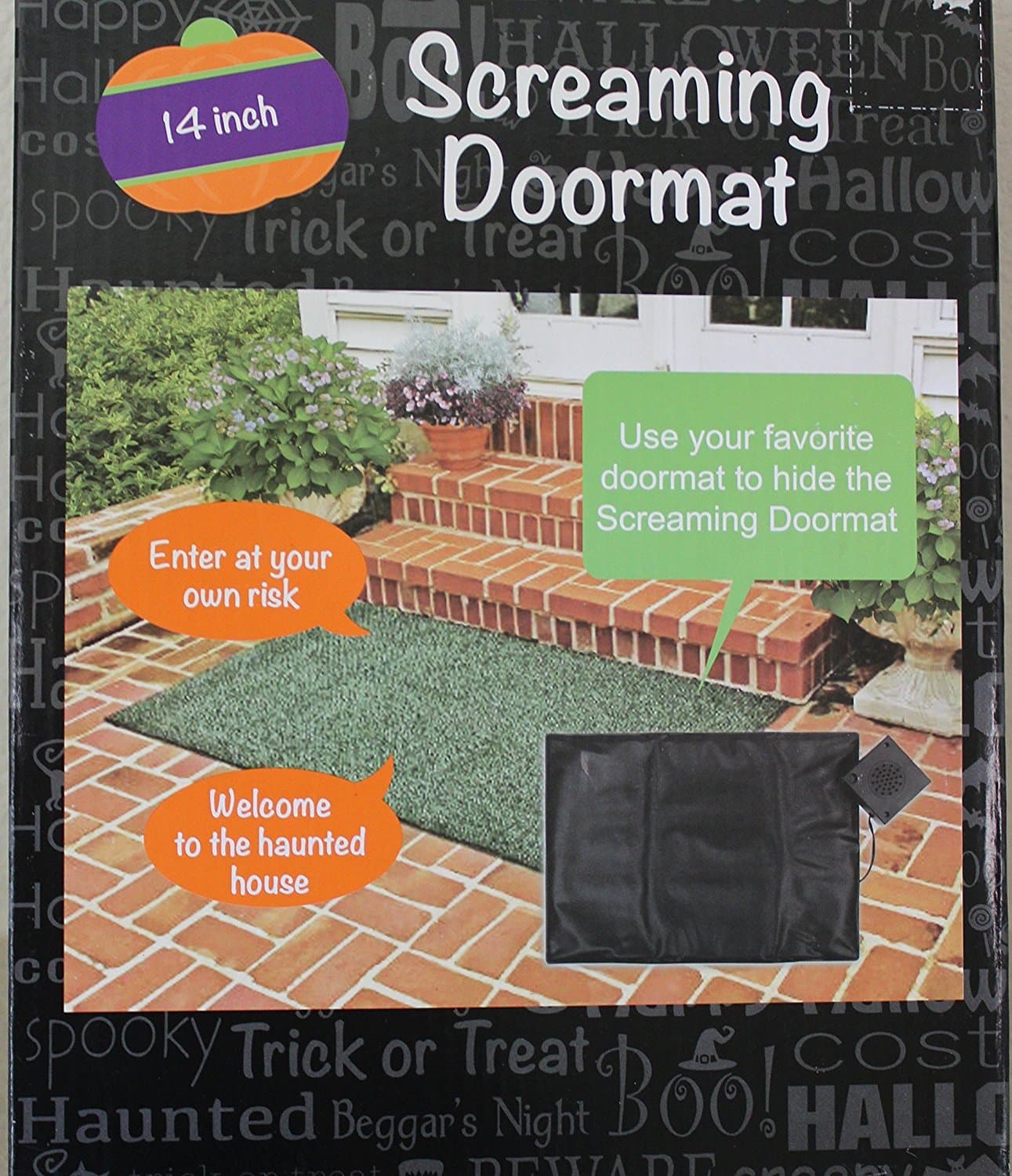 Screaming Doormat -- Pressure Sensitive - Makes Screaming and Thunder Sounds When Stepped on - 14" X 10" - Requires 2 Aa Batteries (Included) - Just Place It Under Your Front Door Mat and Wait!