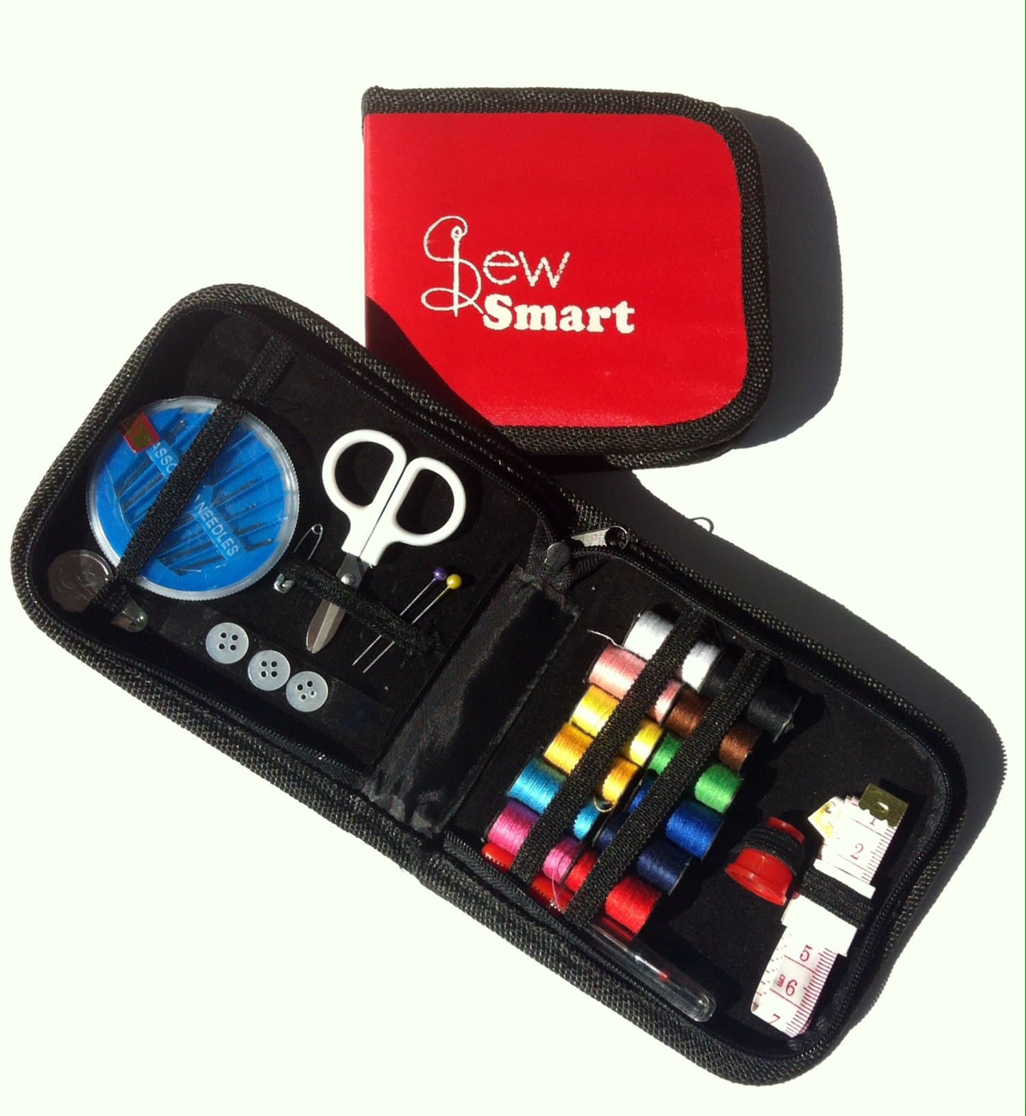 Compact Sewing Tool Kit- Essentials for Any Sewing Emergency, Travel, College, Home, Crafts, School, All the Basic Sewing Supplies- Adults, Teenage, Girls, Boys -Thread and Buttons- Convenient First Mini Starter Kit for School Age Kids - Perfect for Beginners- Portable and Easy for Frequent Traveling- No Questions Asked! Click Right Now and Join Smartoneproducts in Supporting Education!