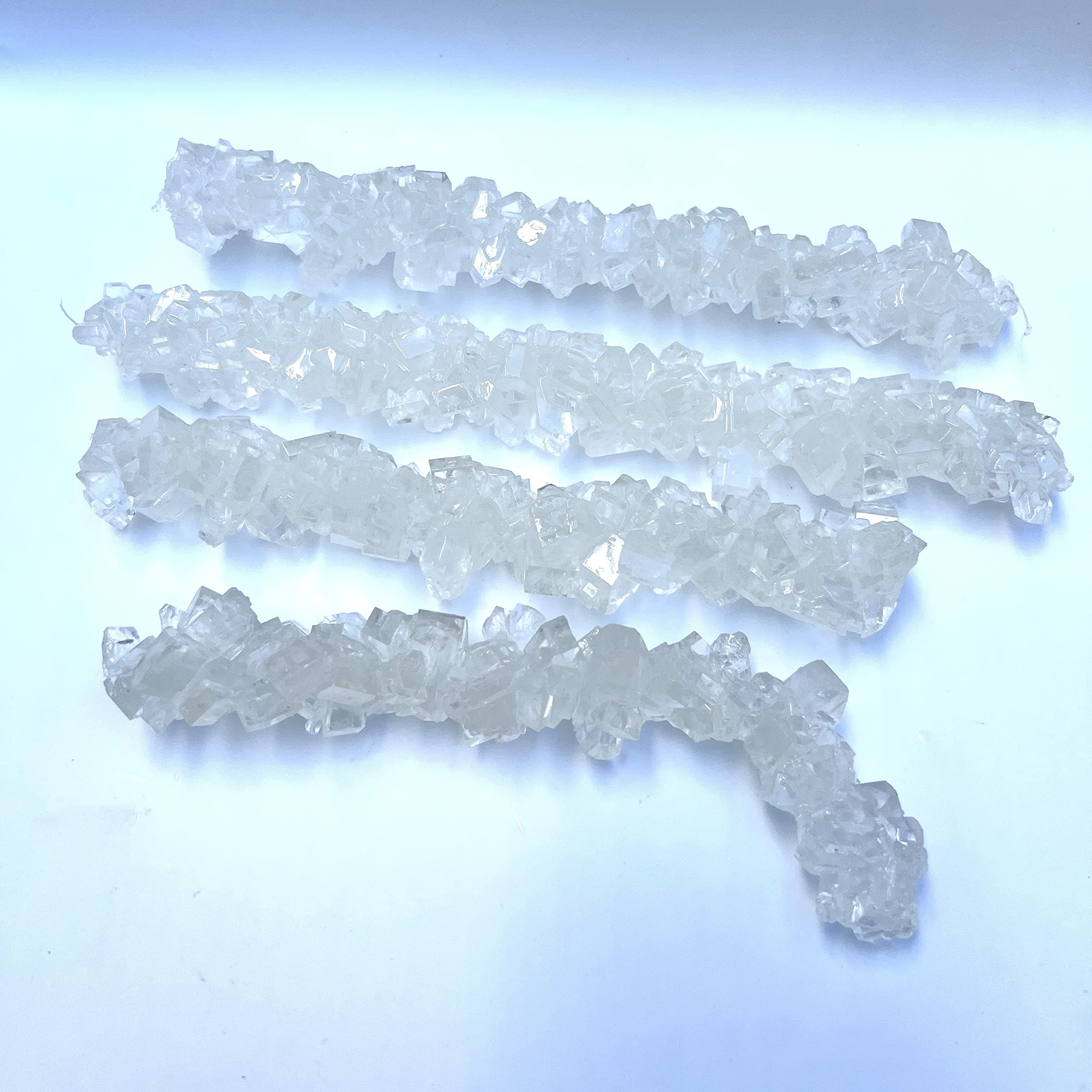 SweetGlob Old Fashioned Rock Candy Crystals on Strings (Clear White, 3 Pound)
