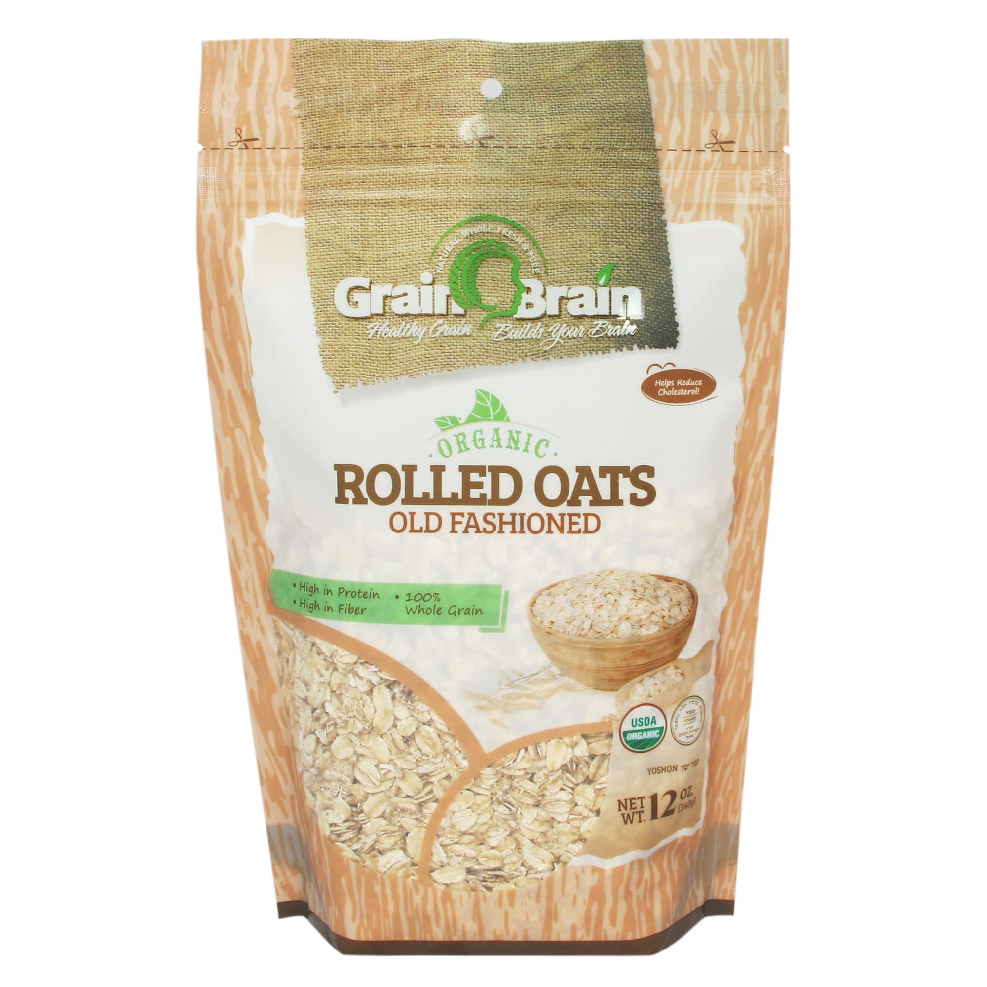 Grain Brain Organic Thick Rolled Oats (12oz)