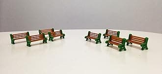 Outland Models Train Railroad Scenery Park/Garden Bench 8 pcs HO OO Scale 1:87