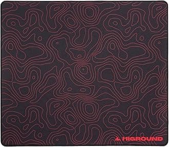 HigroundLAVAROCK Large Topographic Gaming Mouse Pad, Cool Medium Speed, Computer Mouse Pad, Flat Stitched Edge, Full Range of Motions, Non-Slip Rubber Base