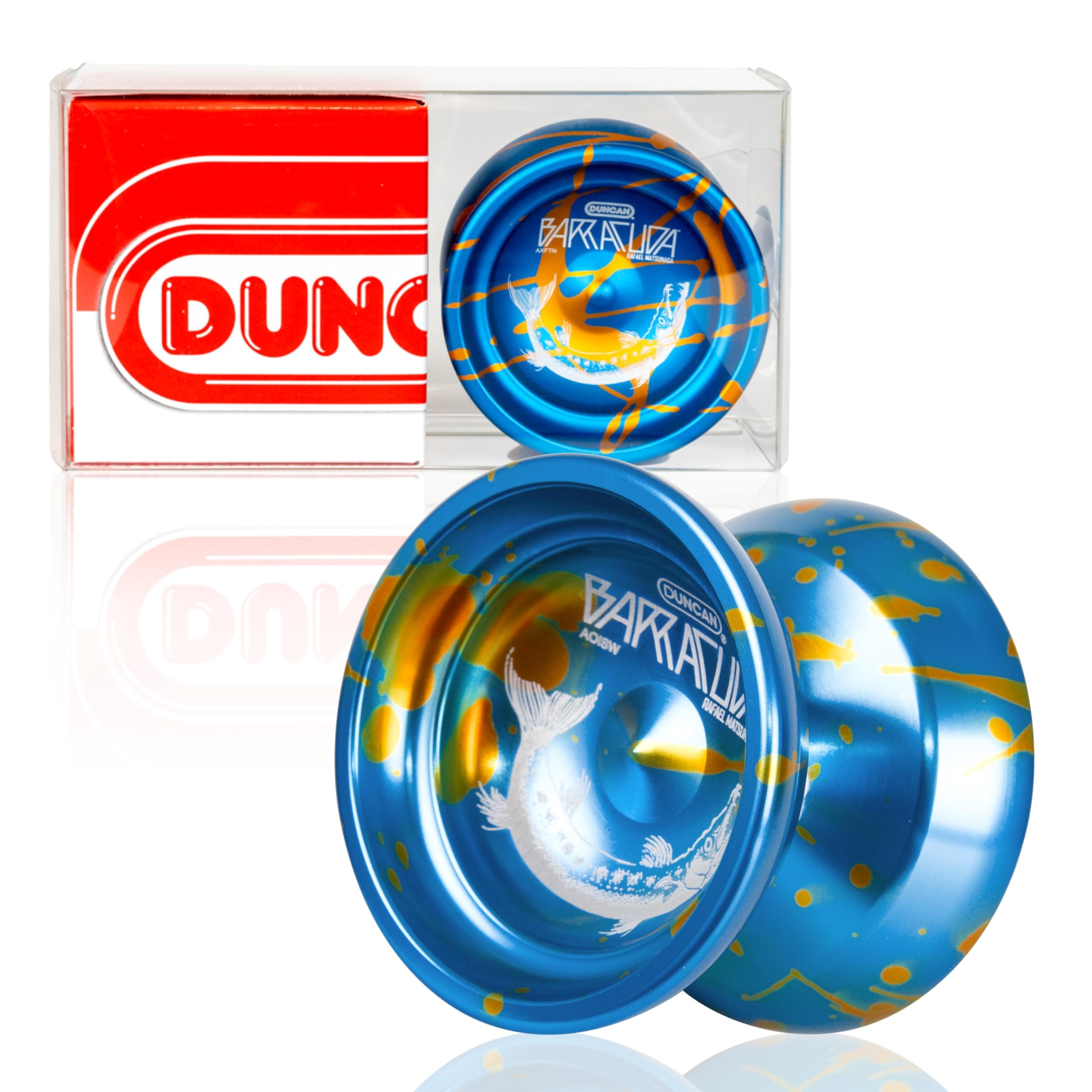 Toys Barracuda Yo-Yo, Unresponsive Pro Level Yo-Yo, Concave Bearing and Aluminum Body, Blue w/Splash