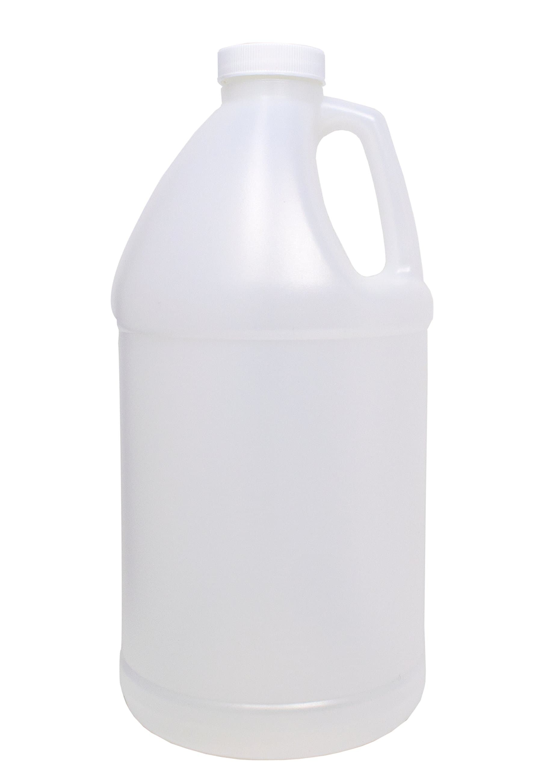 4Spray 1/2 Gallon Jug, 64 oz USP Empty Plastic Bottle - Bpa Free, Natural Color HDPE with 38mm Cap (1)