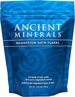 Magnesium Bath Flakes of Pure Genuine Zechstein Chloride - Resealable Magnesium Supplement Bag That Will Outperform Leading Epsom Salts 1.65 lbs