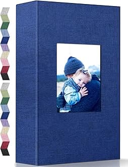 popotop Photo Album 4x6-420 Photos Photo Books with 420 Horizontall Pockets,Linen Cover Albums for Family Wedding Anniversary Baby Vacation Pictures