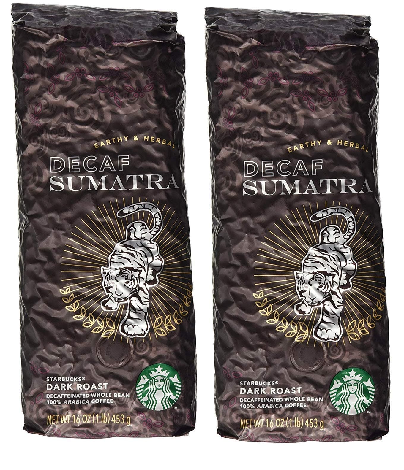 Starbucks Decaf Sumatra, Whole Bean Coffee 2 LBS