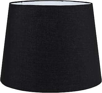 MiniSun | Extra Large Modern Tapered Light Shade in a Black Fabric Finish | Floor Lamps & Torchieres, Home Décor & Improvement Essential | 45.5cm Shade Width