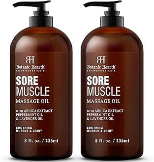 Soremuscle Massage Oil 8 Fl Oz (2 pack)| Refreshing, Relaxing Massage Oils for Muscle Relaxing & Joint Comfort | Made with Natural Oils | for All Skin Types, for Men & Women