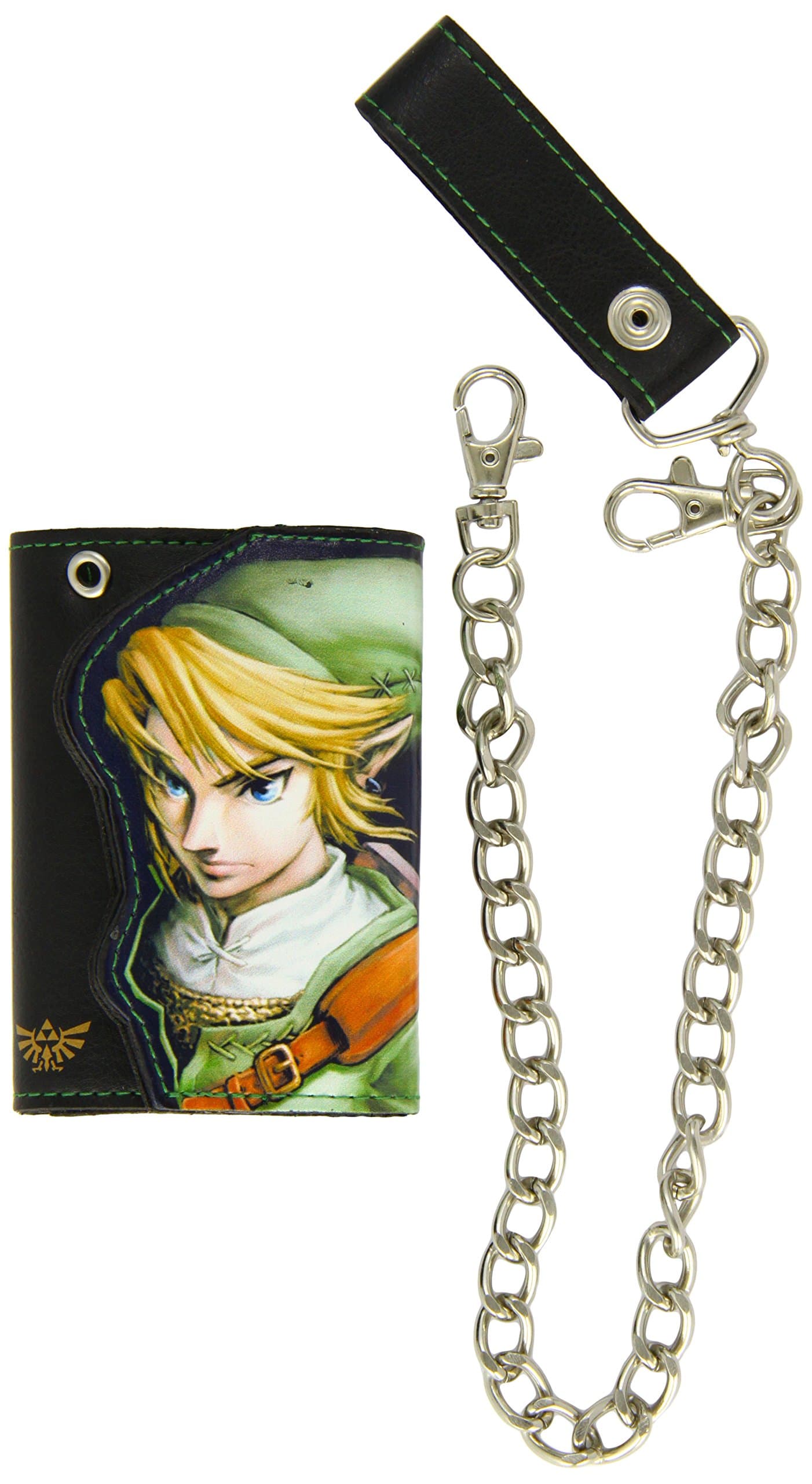 Zelda Nintendo Link Die-Cut Chain Tri-Fold Wallet